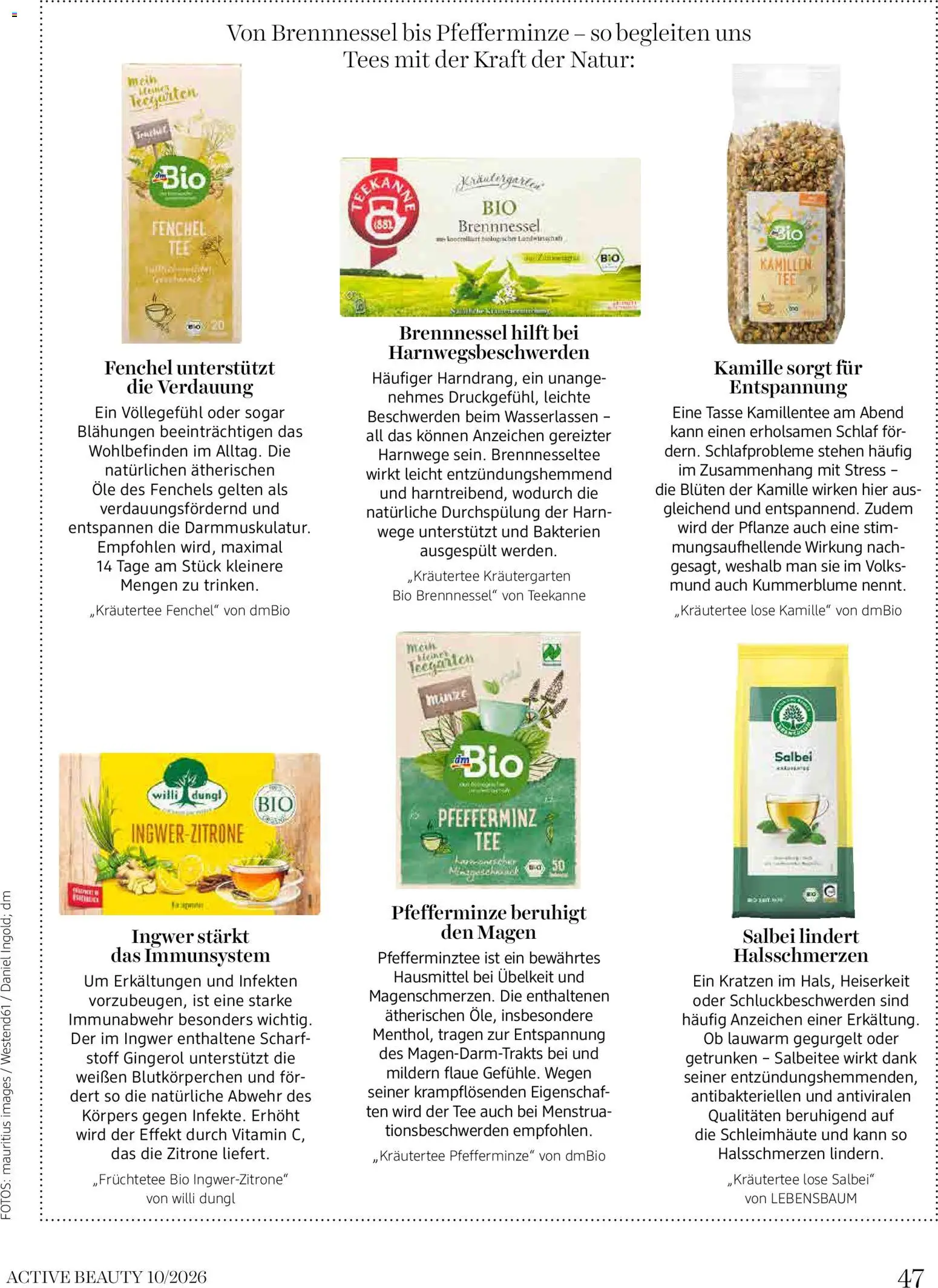 dm drogerie markt Magazin October 2026 gültig ab 01.10.2026 | Seite: 47 | Produkte: Zitrone, Tee