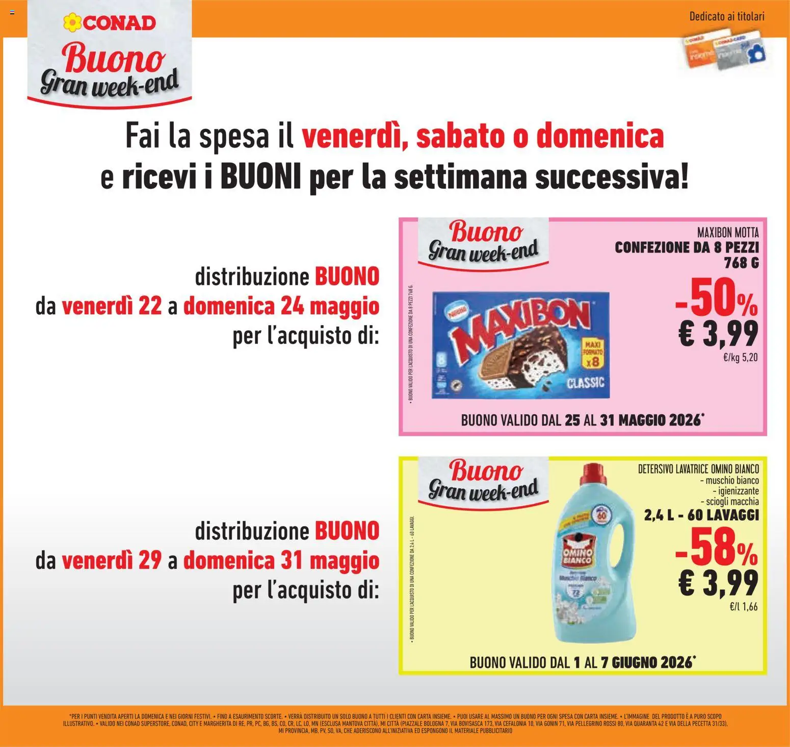 Volantino Conad del 20.05.2026 | Pagina: 25 | Prodotti: Lavatrice