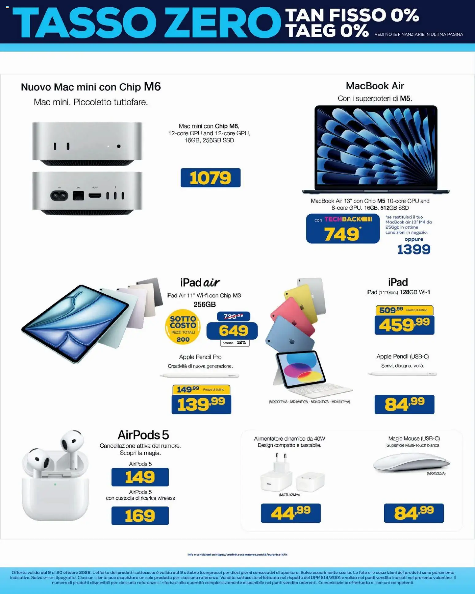 Volantino BRUNO del 09/10/2026 | Pagina: 14 | Prodotti: Macbook air, Mouse, Ipad, Airpods