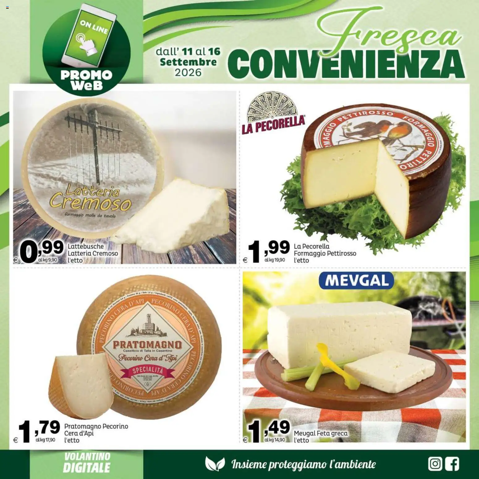 Volantino Elite Supermercati del 11/09/2026 | Pagina: 5 | Prodotti: Formaggio, Feta, Pecorino, Specialità