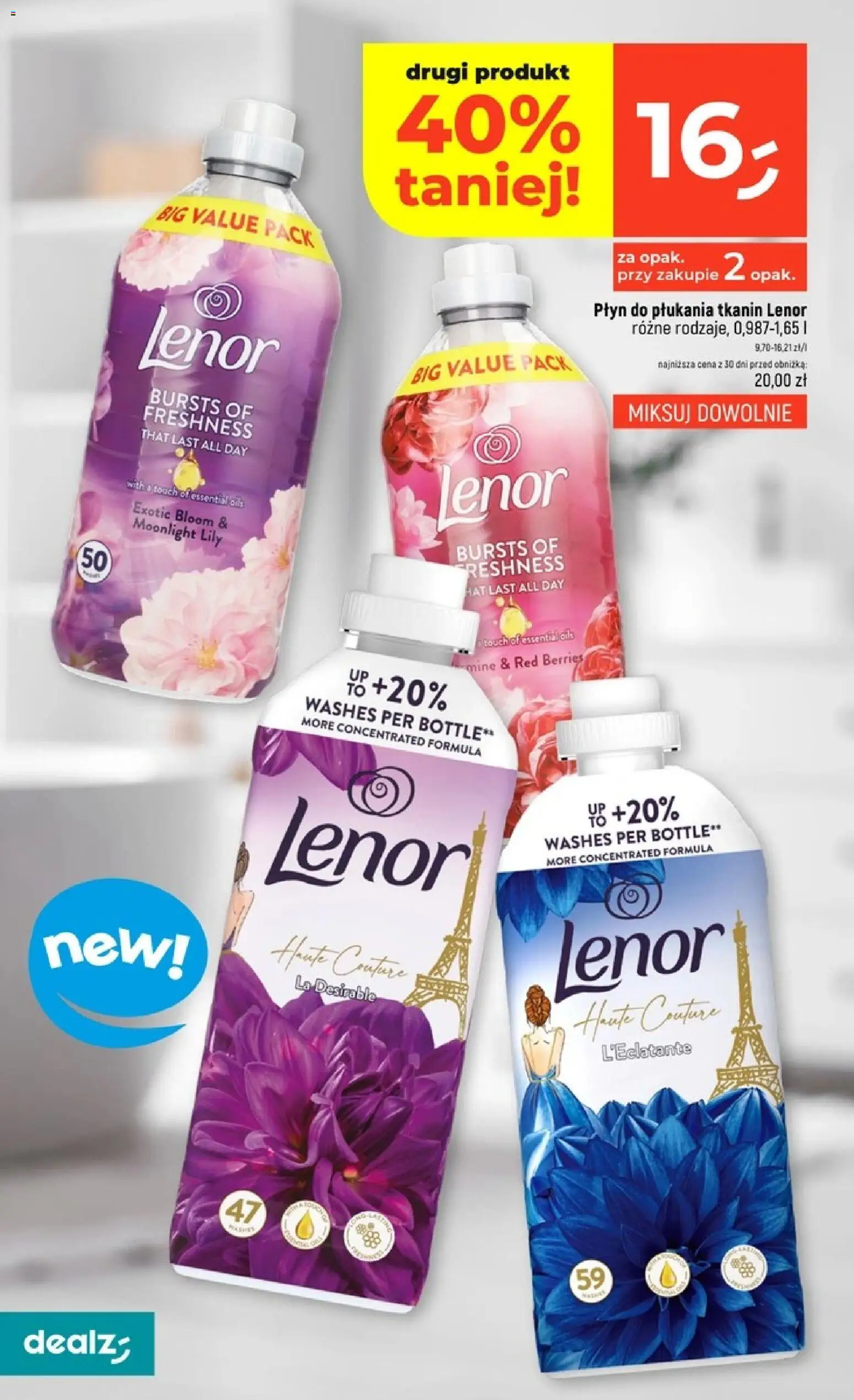 Dealz gazetka od 15.10.2026 | Strona: 30 | Produkty: Płyn do płukania tkanin Lenor, Płyn do płukania, Płyn do płukania tkanin, Lenor płyn do płukania