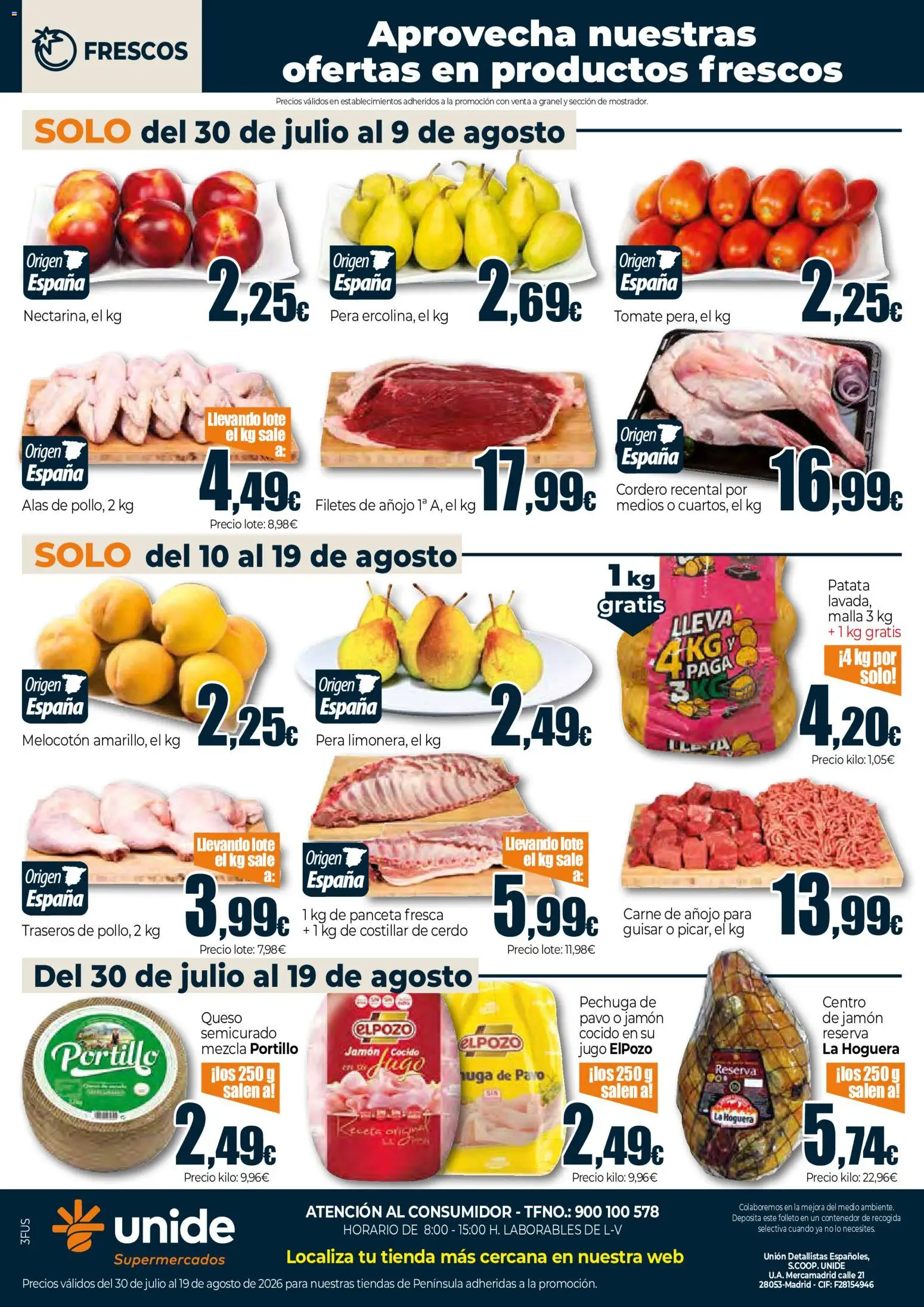 Unide folleto │ válido desde el 30/07/2026 | Página: 4 | Productos: Queso, Jamón, Cerdo, Φίλτρο καφέ