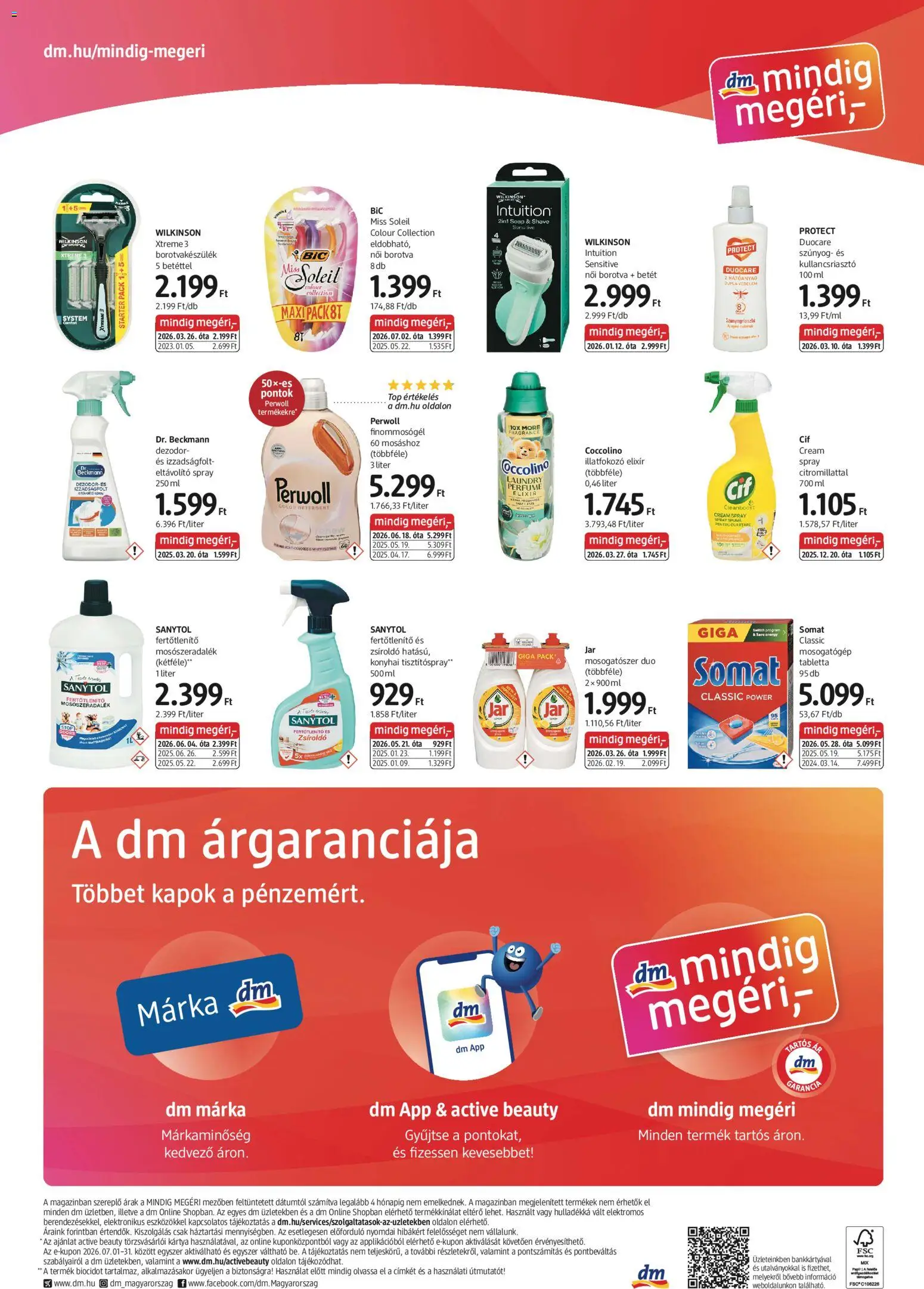 DM Drogerie Markt akciós ujság - amely érvényes a következő dátumtól: 2026.07.16. | Oldal: 4 | Termékek: Perwoll, Somat, Borotva, Dezodor
