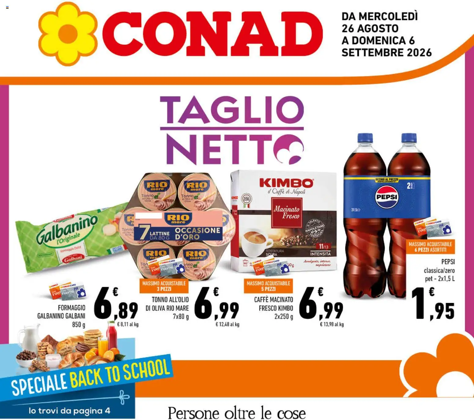 Volantino Conad del 26/08/2026 | Pagina: 1