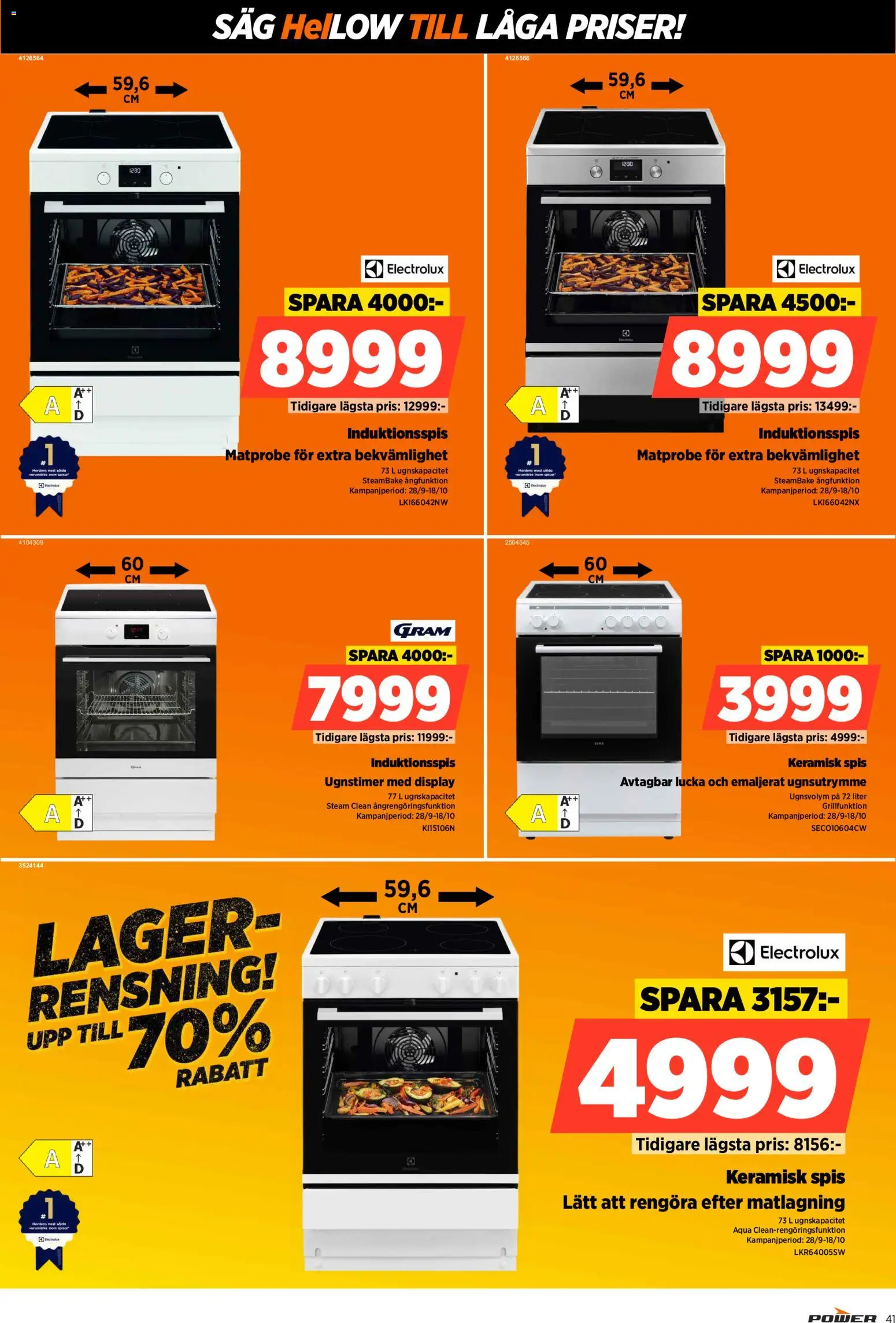 Power reklamblad aktuell från 28/09/2026 | Sida: 41 | Produkter: Såg, Induktionsspis, Spis