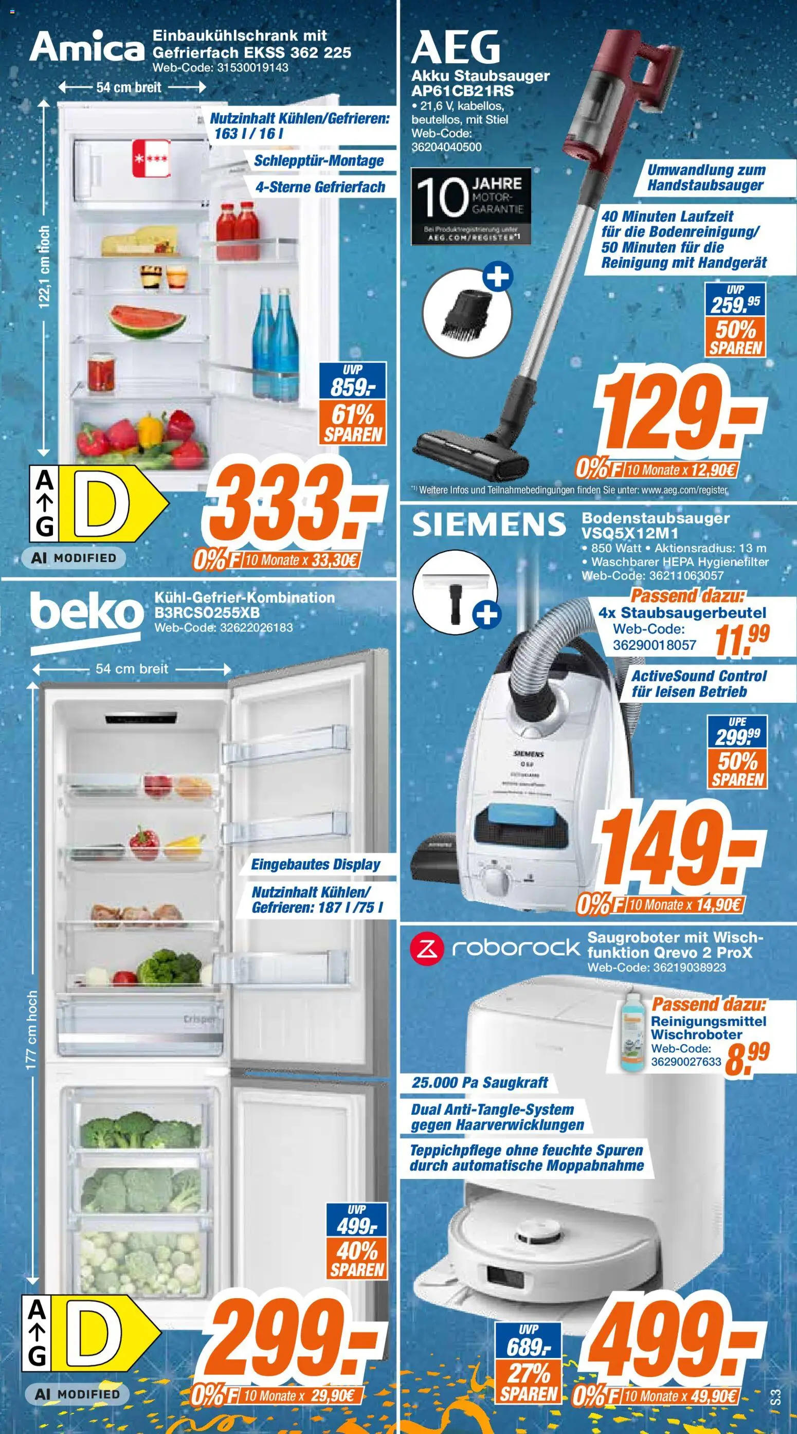 Expert Prospekt Giessen – gültig ab 19.10.2026 | Seite: 3 | Produkte: Siemens, Staubsauger, Kühlgefrierkombination