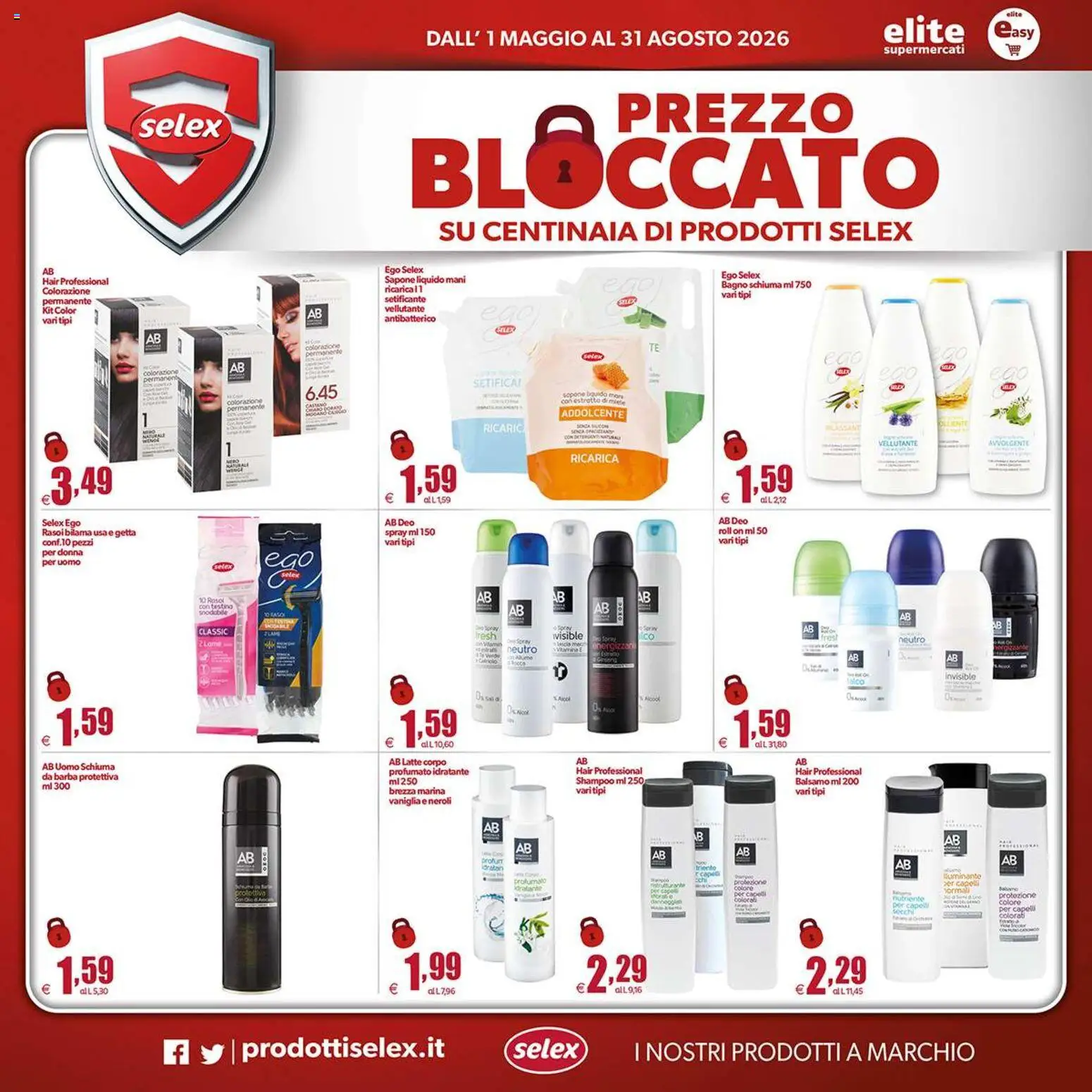 Volantino Elite Supermercati del 01.05.2026 | Pagina: 12 | Prodotti: Balsamo, Sapone, Latte, Bagno