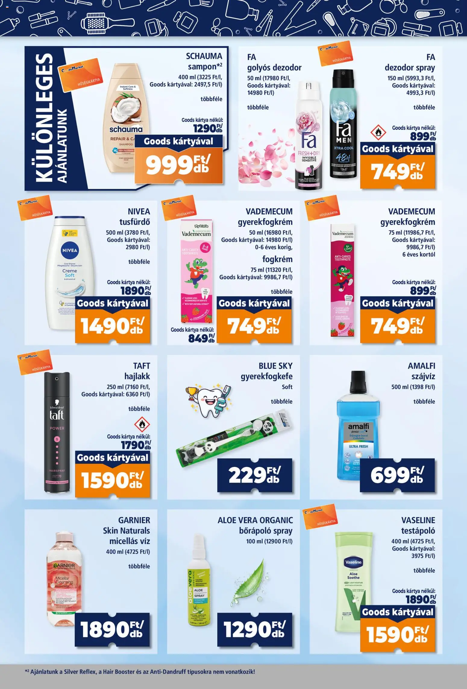Goods Market akciós ujság - amely érvényes a következő dátumtól: 2026.08.21. | Oldal: 4 | Termékek: Micellás víz, Testápoló, Tusfürdő, Víz