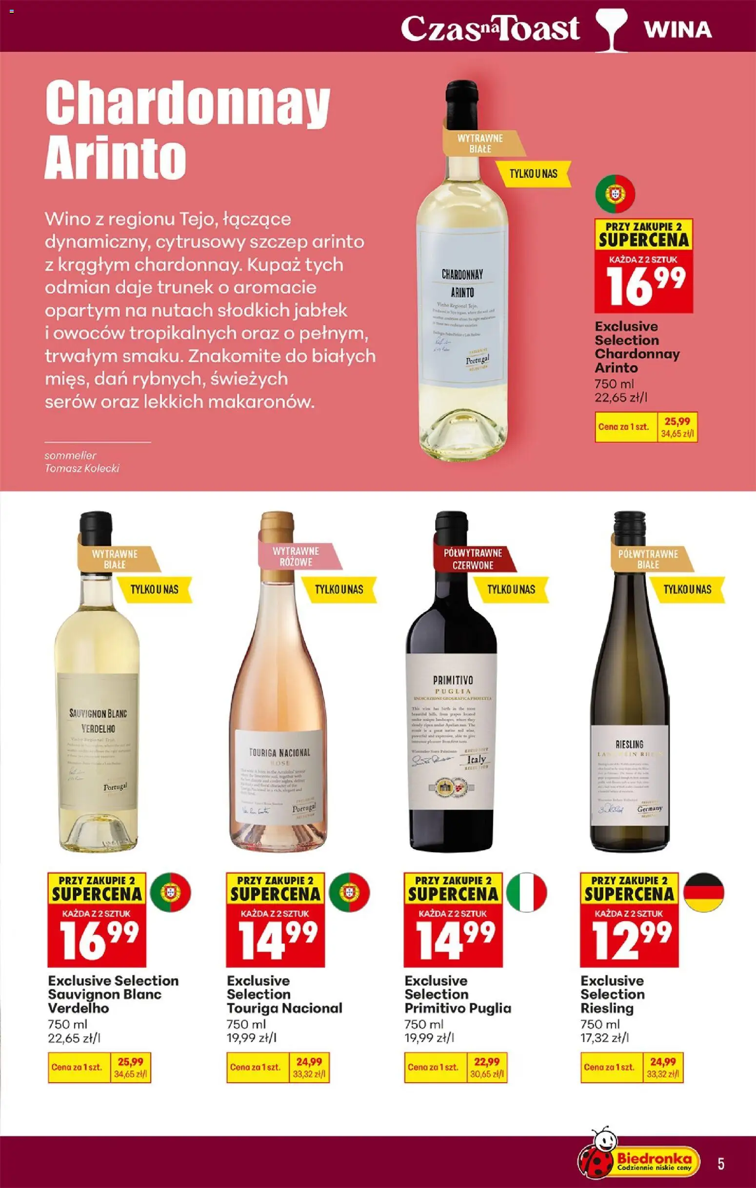Biedronka gazetka - Czas na toast od 01.06.2026 | Strona: 5