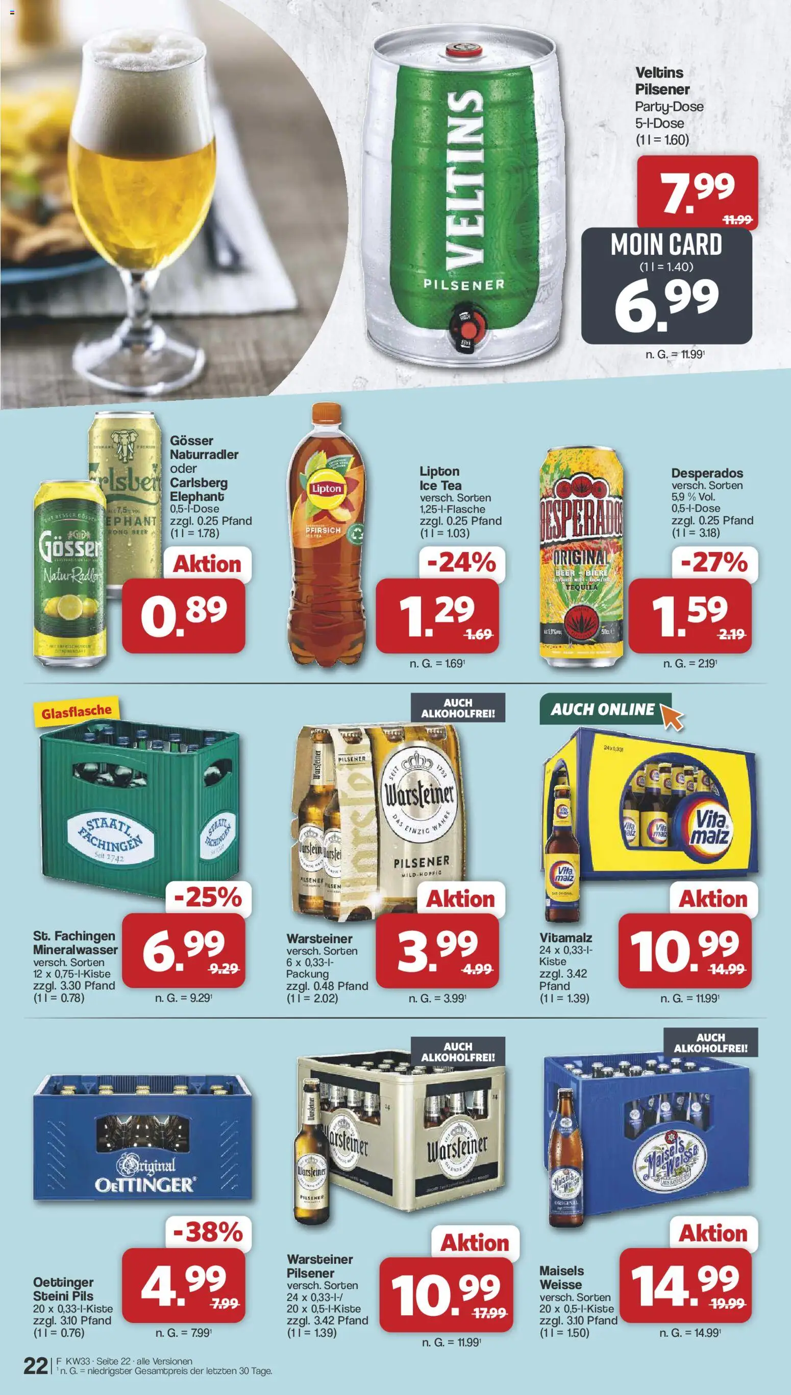 Famila Nordwest Prospekt – gültig ab 10.08.2026 | Seite: 26 | Produkte: Carlsberg, Öl, Oettinger, Mineralwasser