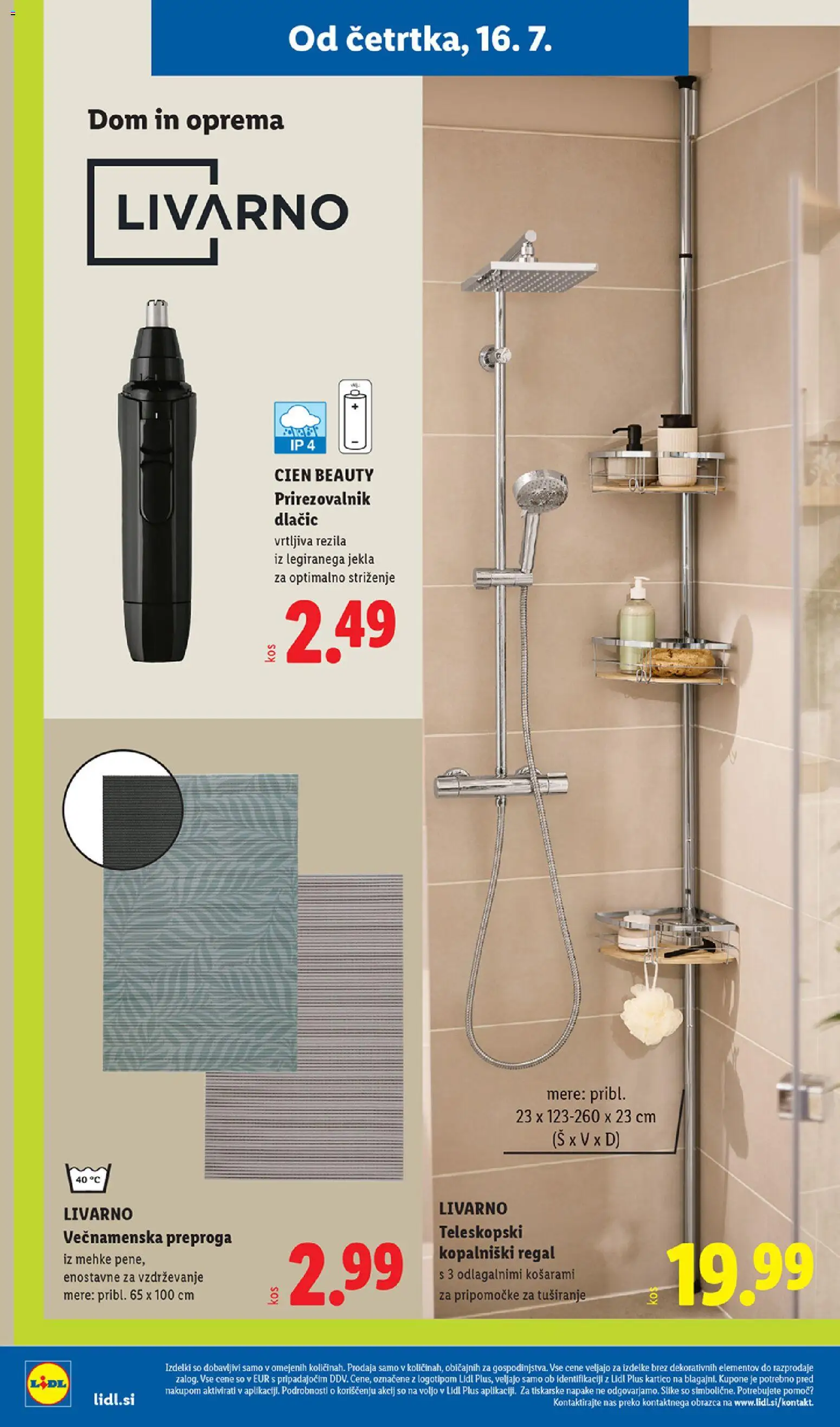 Novi Lidl katalog ponudbe – veljaven od 16.07.2026 | Stran: 32 | Izdelki: Preproga, Regal