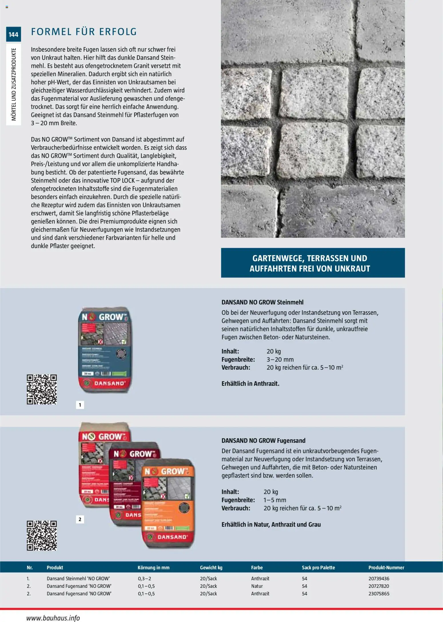 Bauhaus Gartenbaumaterialien 2026 – gültig ab 02.03.2026 | Seite: 144 | Produkte: Top, Gewicht