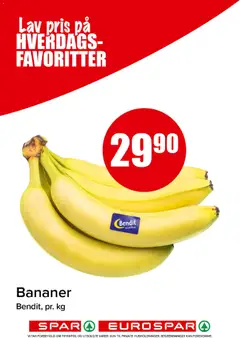 Forhåndsvisning av Spar kundeavis gyldig fra 26/10/2026 | Side: 14 | Produkter: Bananer