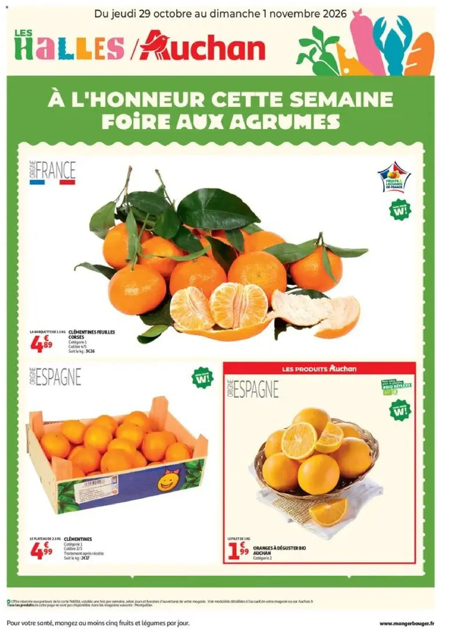 {H1} | Page: 1 | Produits: Agrumes, Plateau, Clementines, Fruits
