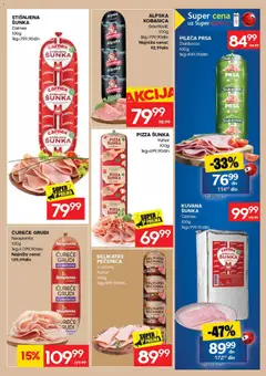 Mercator katalog - pregled Mercator kataloga - važi od 14.09.2026 | Strana: 11 | Proizvode: Pileća prsa, Šunka, Pizza šunka, Pečenica
