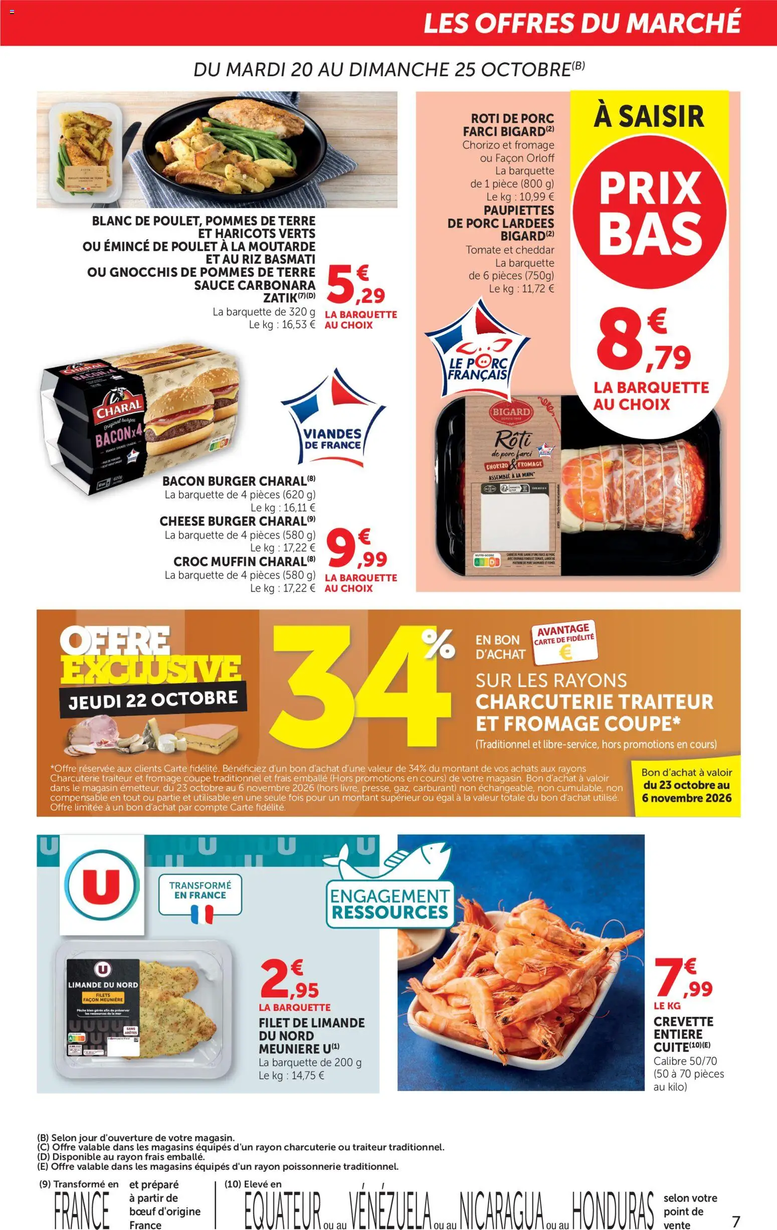 {H1} | Page: 7 | Produits: Tomate, Bacon, Haricots verts, Haricots