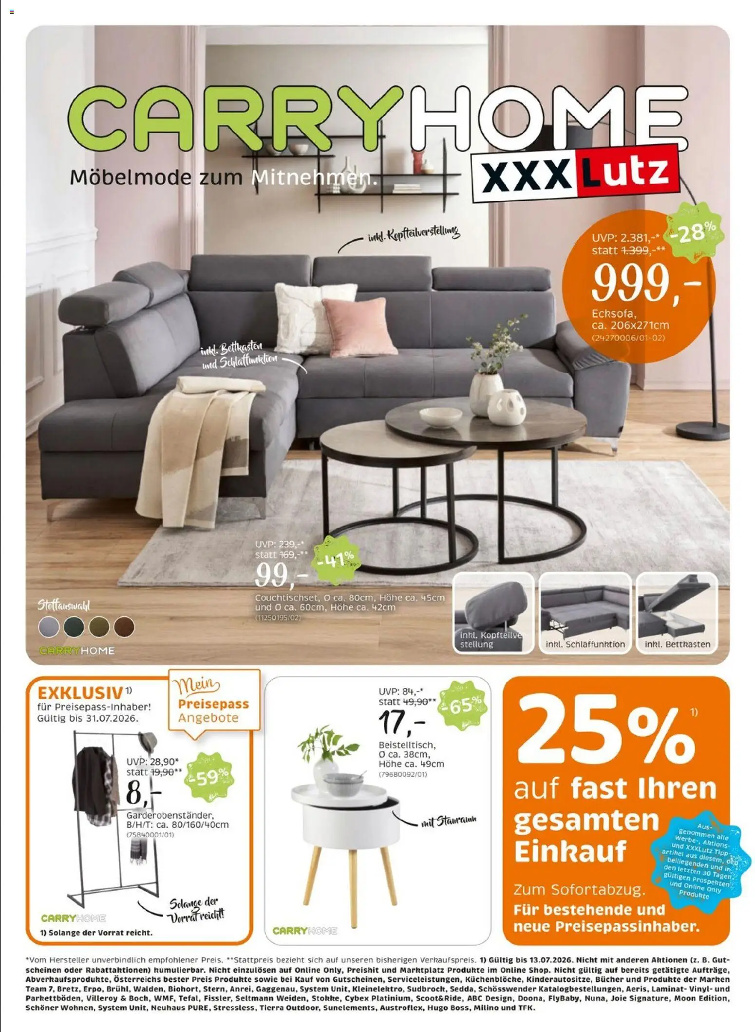 XXXLutz Carry Home gültig ab 07.07.2026 | Seite: 1