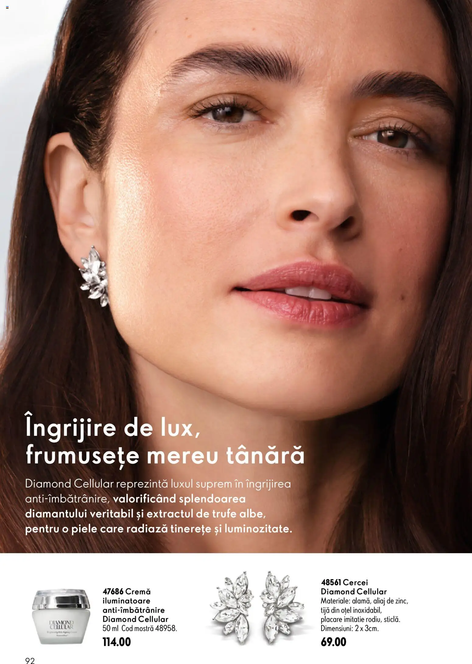 Noul catalog Oriflame – valabil de la 08.07.2026 | Pagină: 92 | Produse: Cercei, Cremă