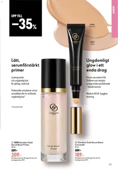 Oriflame erbjudanden - Förhandsvisning av reklamblad från butik Oriflame aktuell från 26/08/2026 | Sida: 83 | Produkter: Concealer, Serum, Primer
