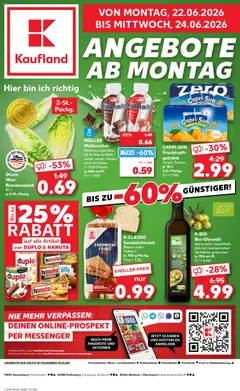 Náhled letáku Kaufland Německo leták - Angebote ab Montag od 22.06.2026