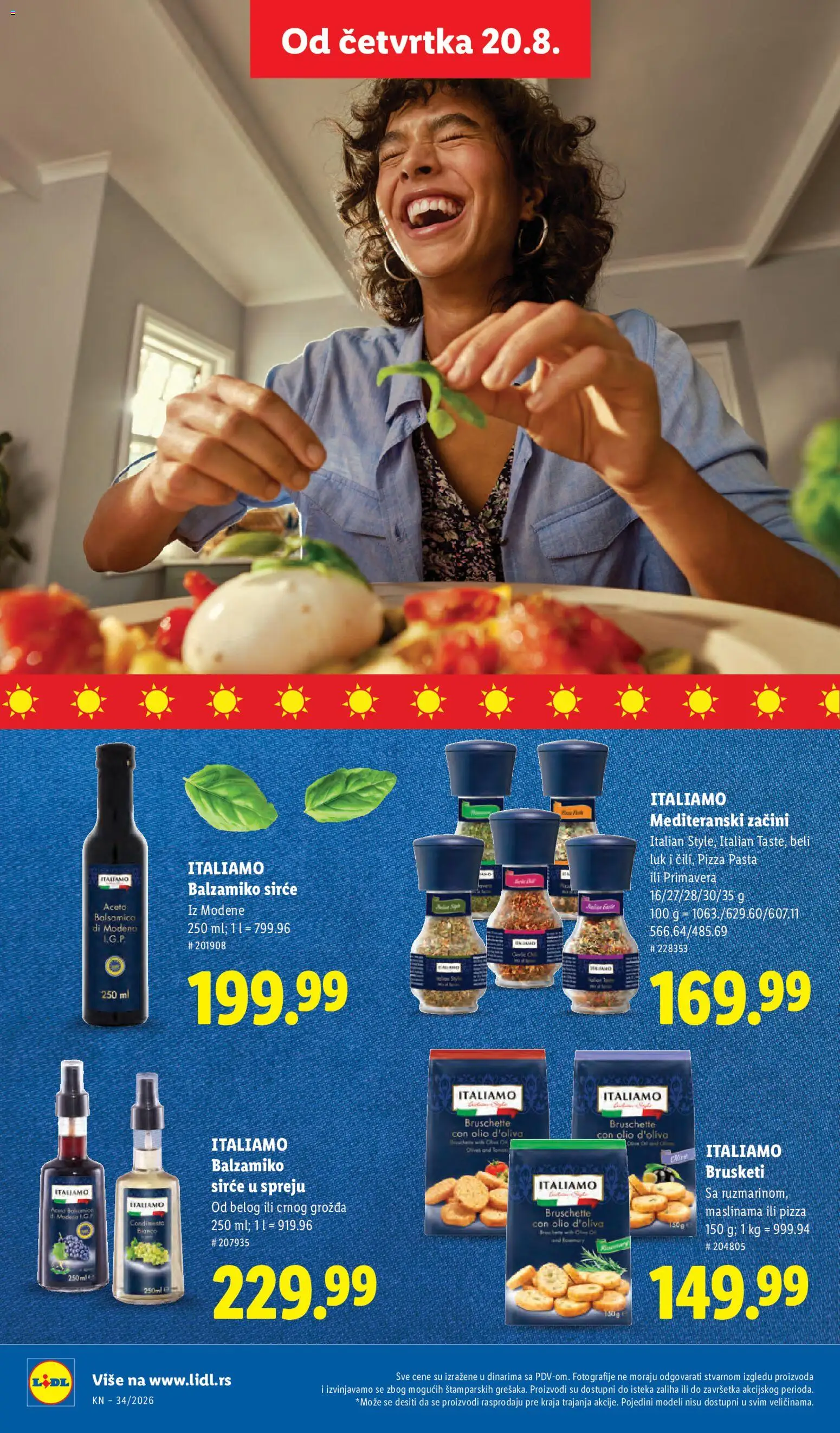 Lidl katalog - važi od 20.08.2026 | Strana: 60 | Proizvode: Pasta, Beli luk, Luk, Brusketi