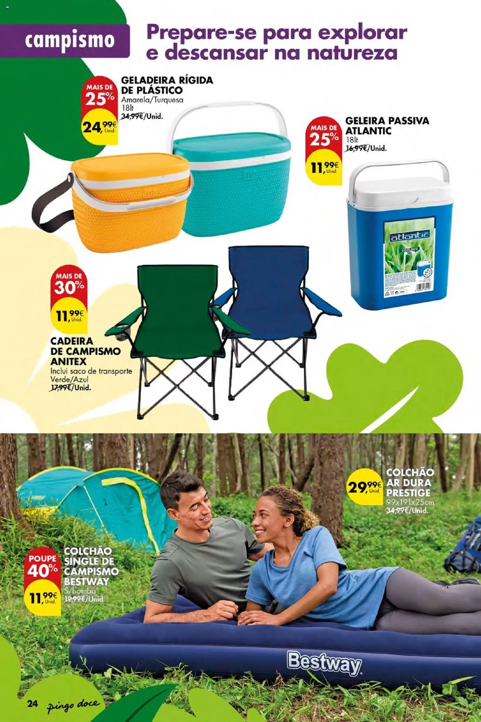 Pingo Doce Bazar Ar Livre Açores │ válido de 04.06.2026 | Página: 24 | Produtos: Geladeira, Colchão, Cadeira