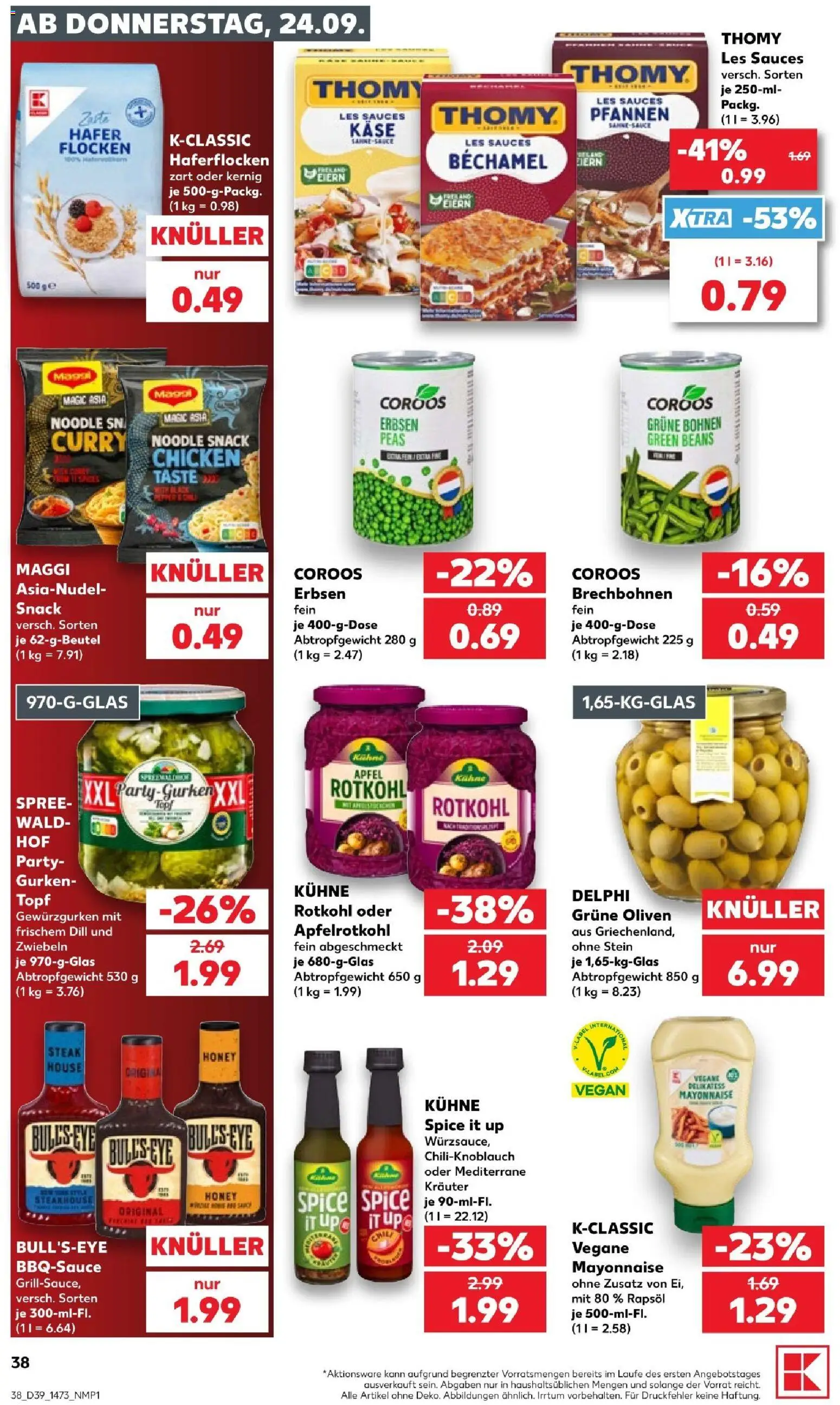 Kaufland Prospekt Berlin – gültig ab 24.09.2026 | Seite: 40 | Produkte: Äpfel, Zwiebeln, Flocken, Erbsen