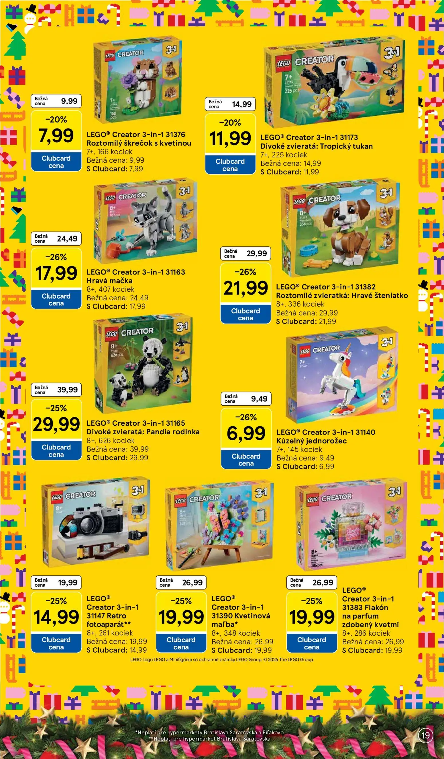 Nové Tesco akcie – leták je platný od 26.10.2026 | Strana: 19 | Produkty: Fotoaparát, LEGO