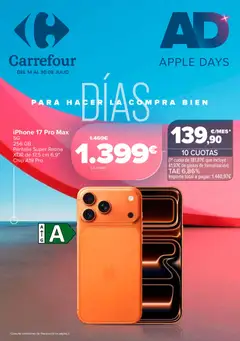 Vista previa Carrefour Apple Days válido desde el 14/07/2026