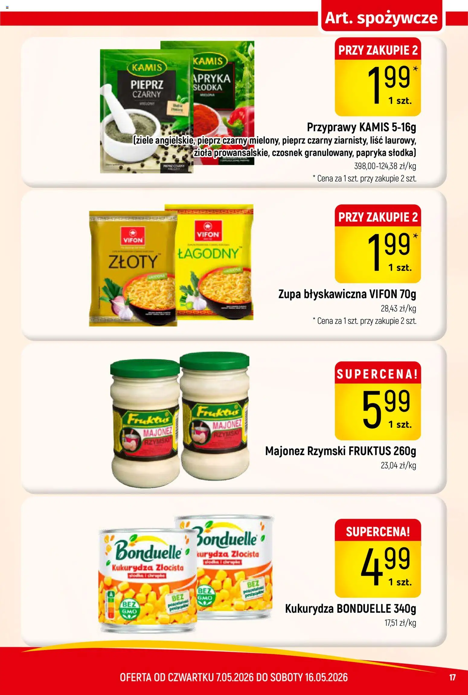 Piotruś Pan gazetka od 07.05.2026 | Strona: 17 | Produkty: Vifon, Papryka, Zupa, Pieprz