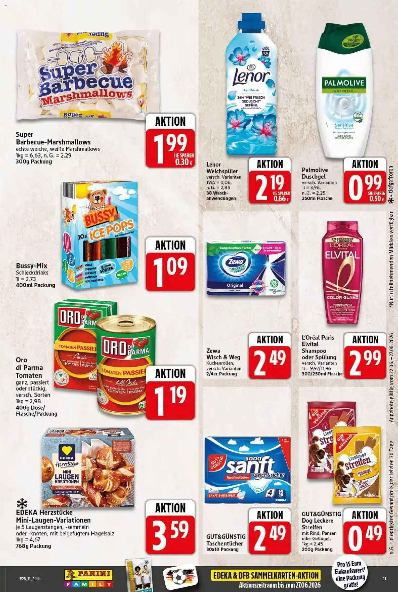 Elli Markt Prospekt Langenberg – gültig ab 22.06.2026 | Seite: 11 | Produkte: Lenor, Shampoo, Spülung, Duschgel