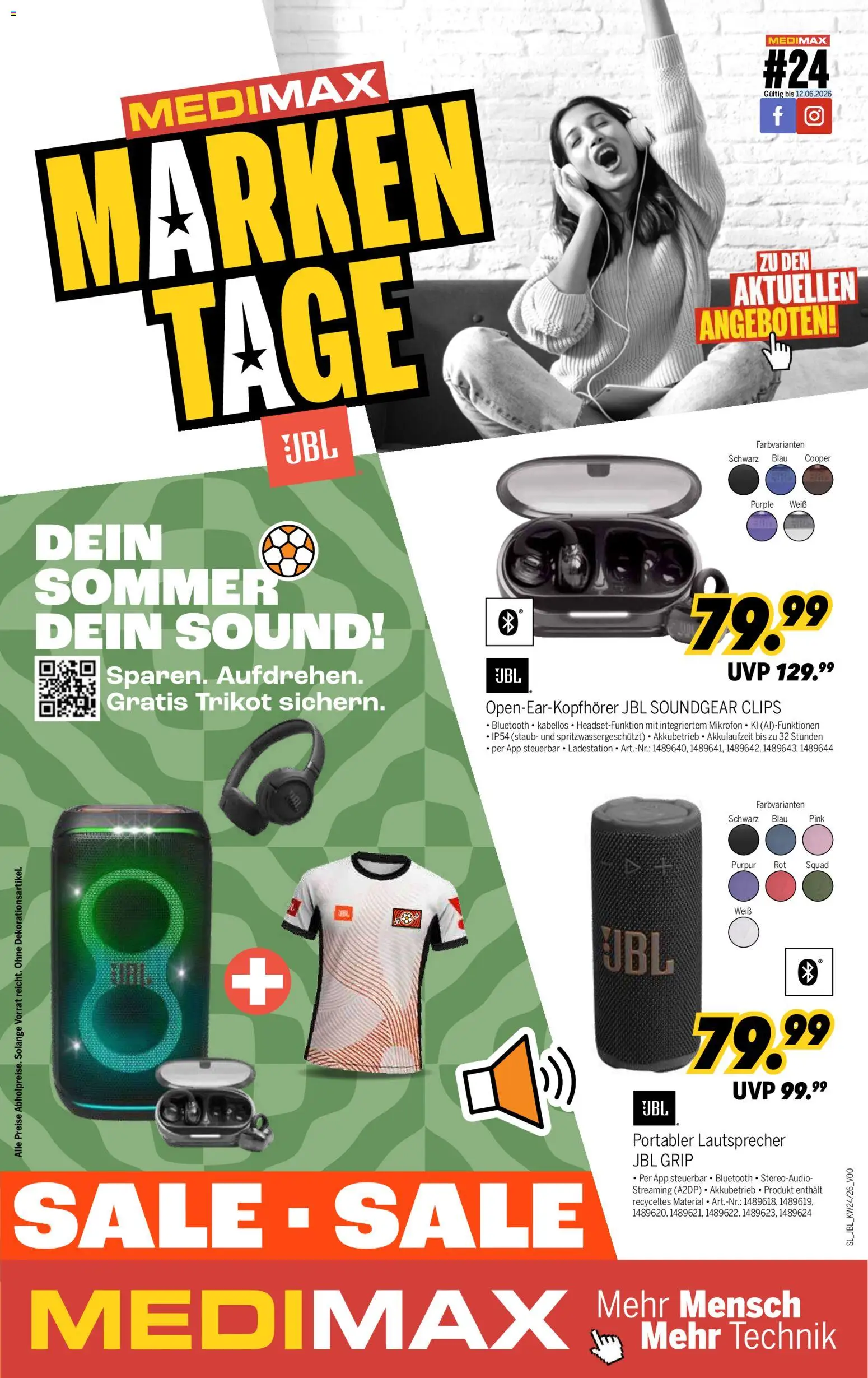 Medimax Marken Tage – gültig ab 06.06.2026 | Seite: 1 | Produkte: Mikrofon, Lautsprecher
