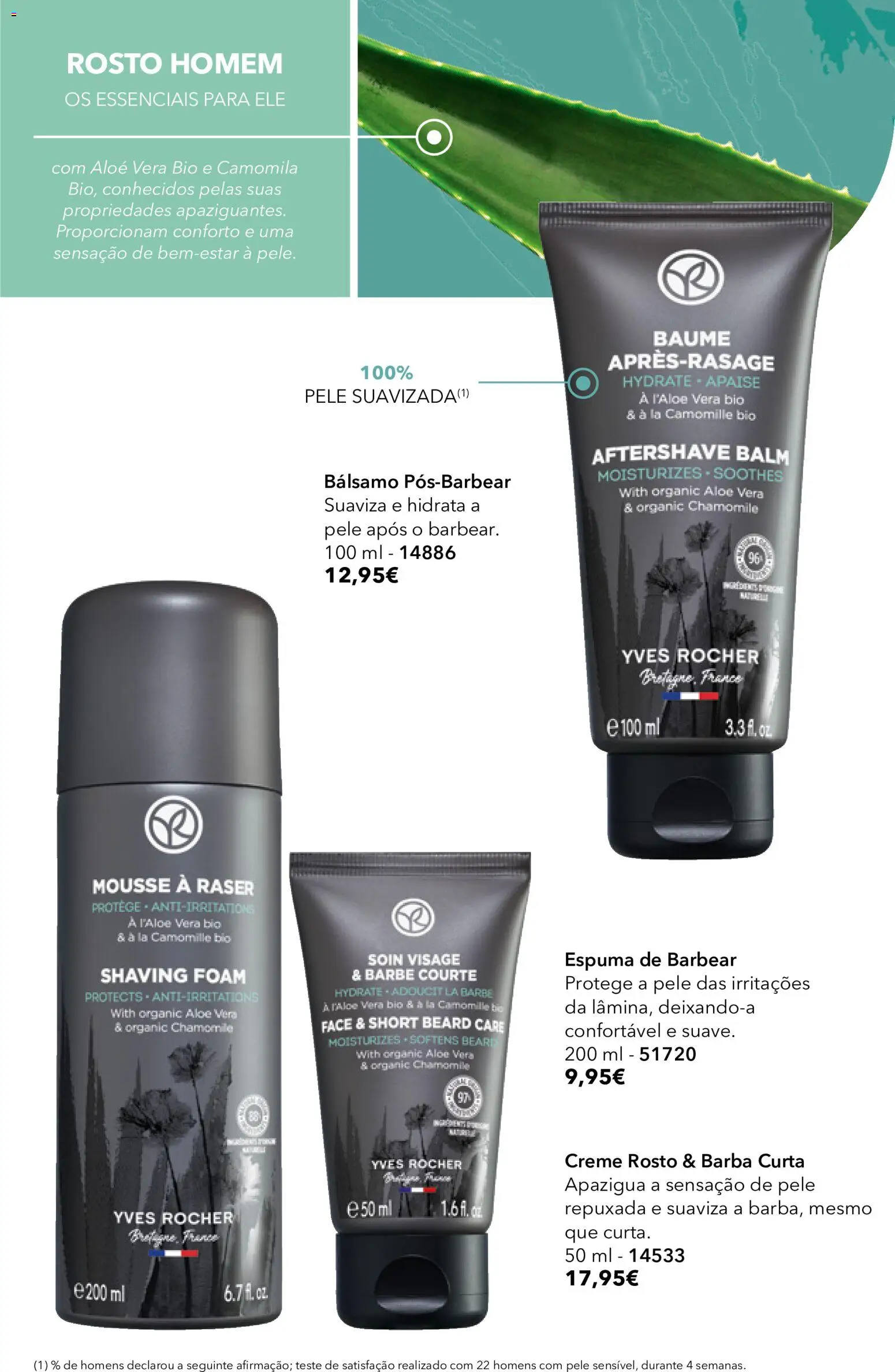 Yves Rocher Catalogo 13 │ válido de 21/10/2026 | Página: 58 | Produtos: Aftershave, Espuma de barbear, Aloe Vera, Creme