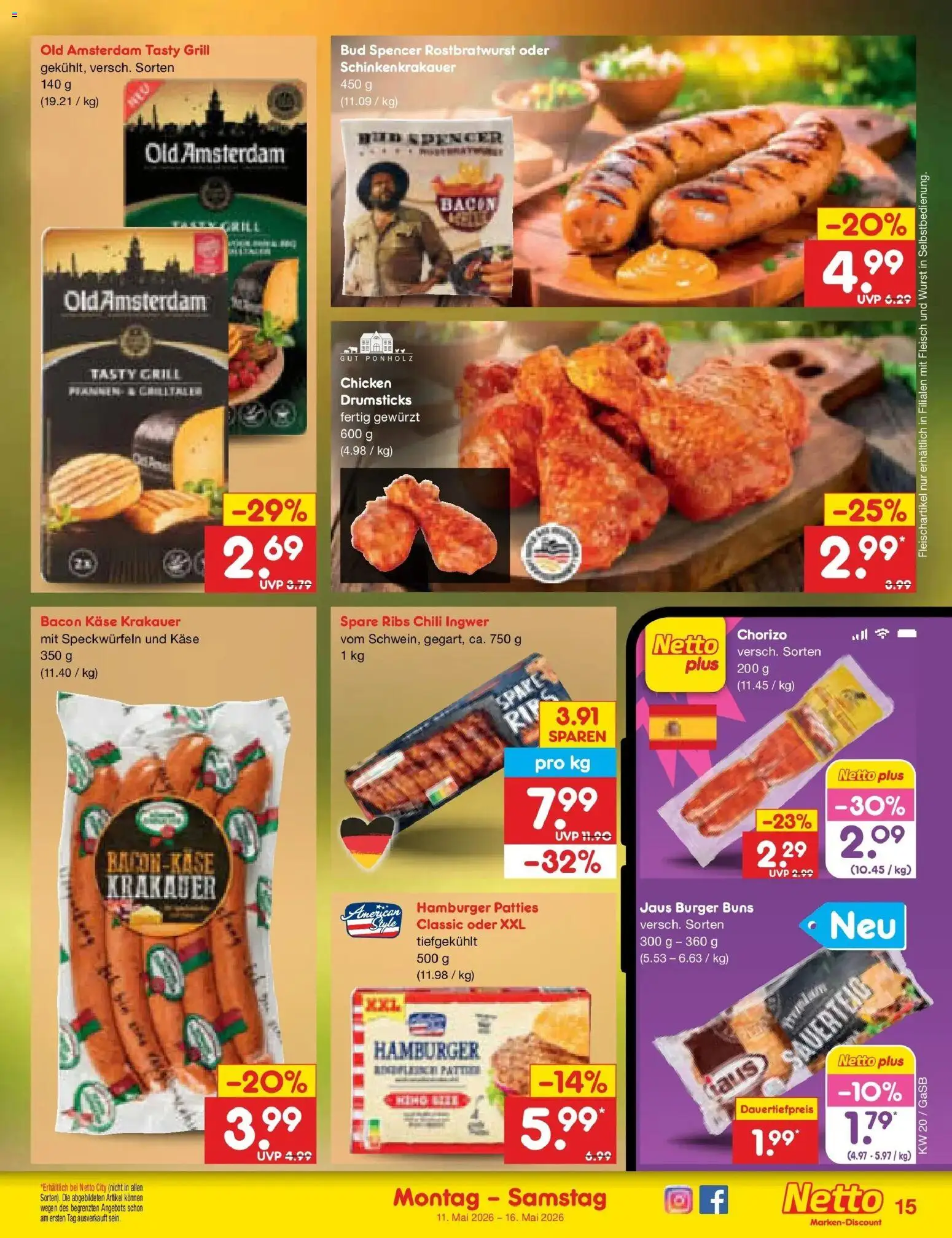 Netto Marken-Discount Prospekt Bremen-Lesum	 – gültig ab 10.05.2026 | Seite: 16 | Produkte: Käse, Wurst, Chili, Fleisch