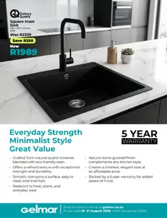 Gelmar specials catalogue – valid from 01/08/2026 | Page: 3 | Products: Sink