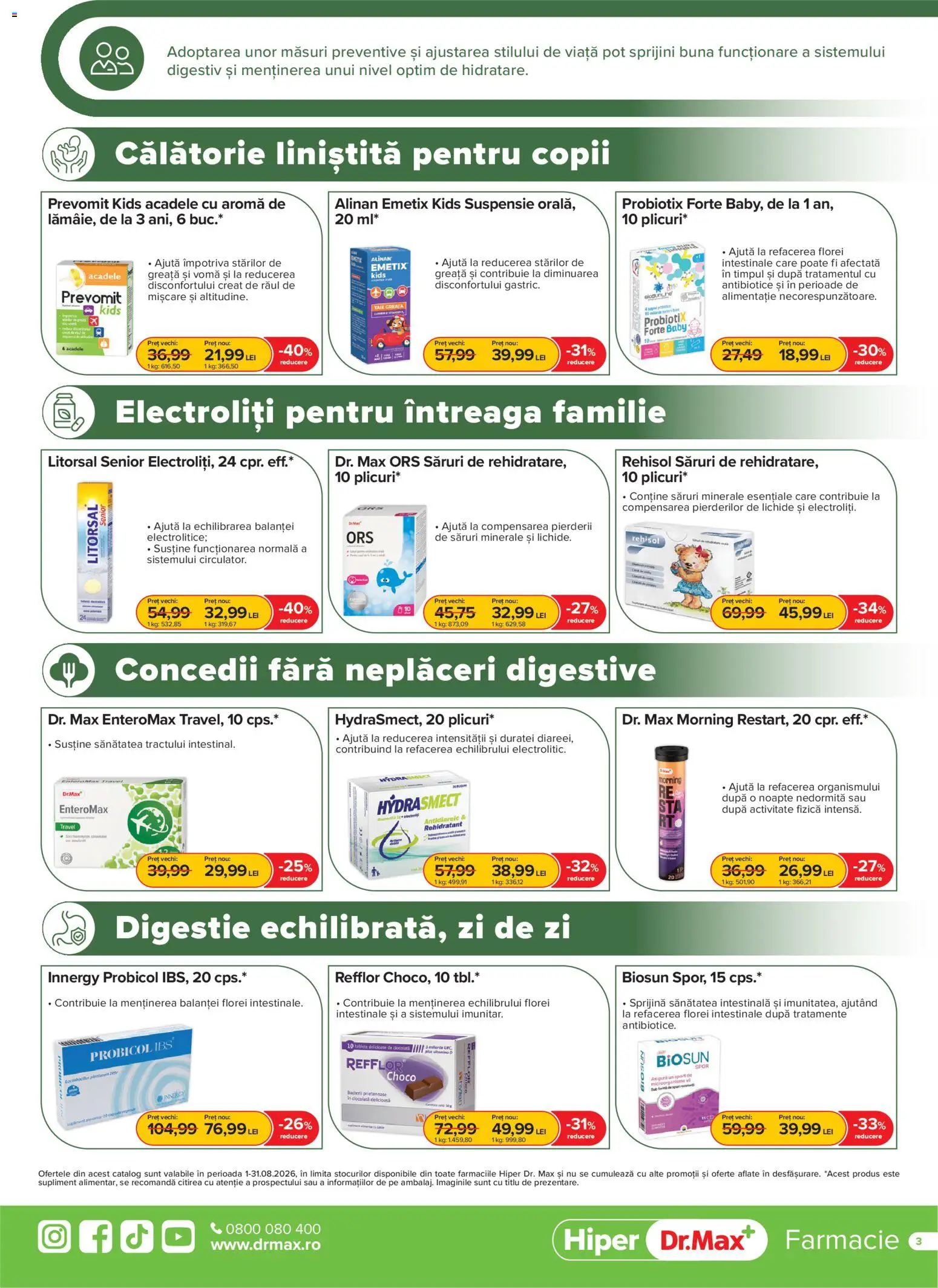 Noul catalog Dr.Max – valabil de la 01.08.2026 | Pagină: 3 | Produse: Acadele