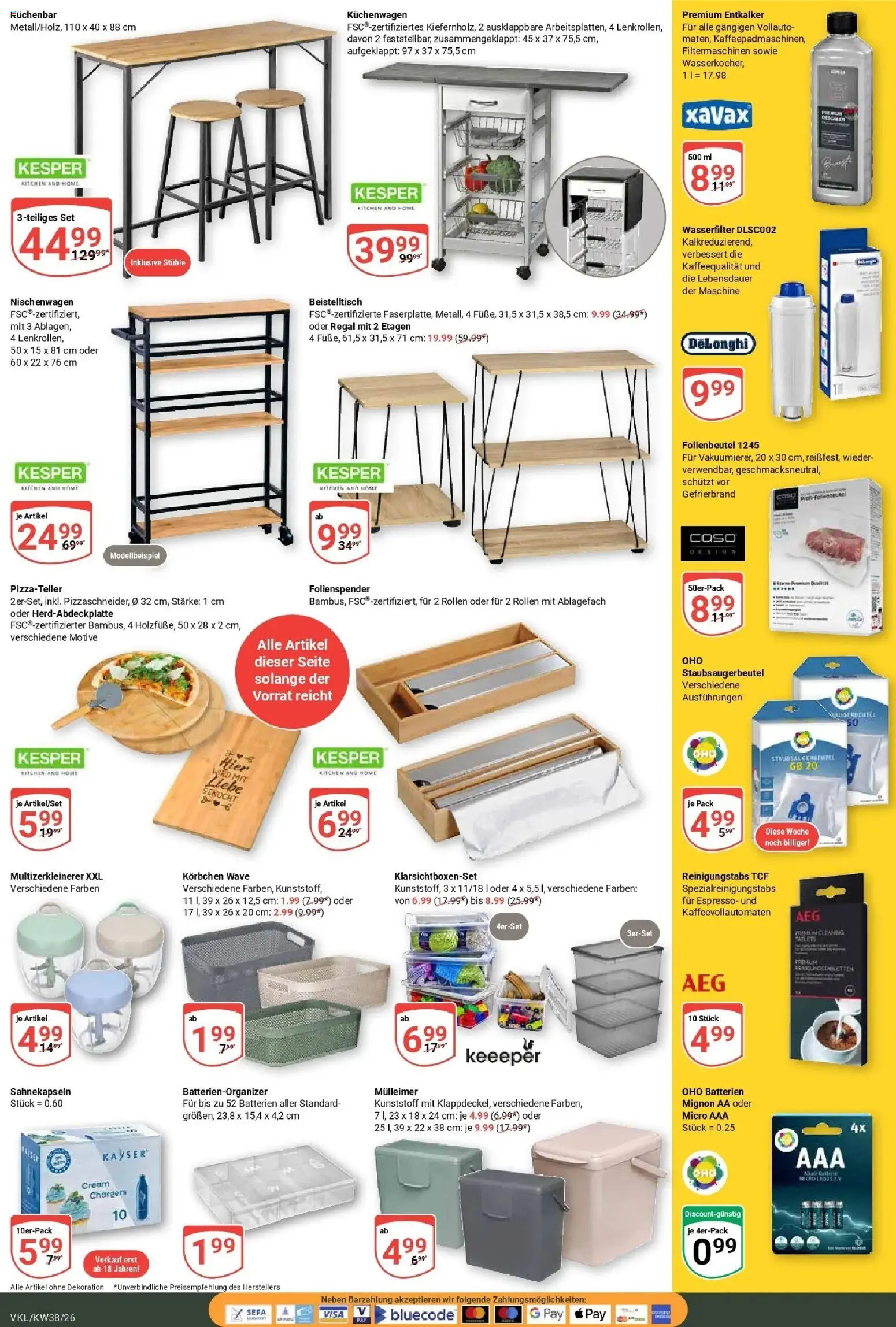 Globus Prospekt Völklingen (ab 14.09.2026) » Angebote online | Seite: 27 | Produkte: Beistelltisch, Batterien, Regal