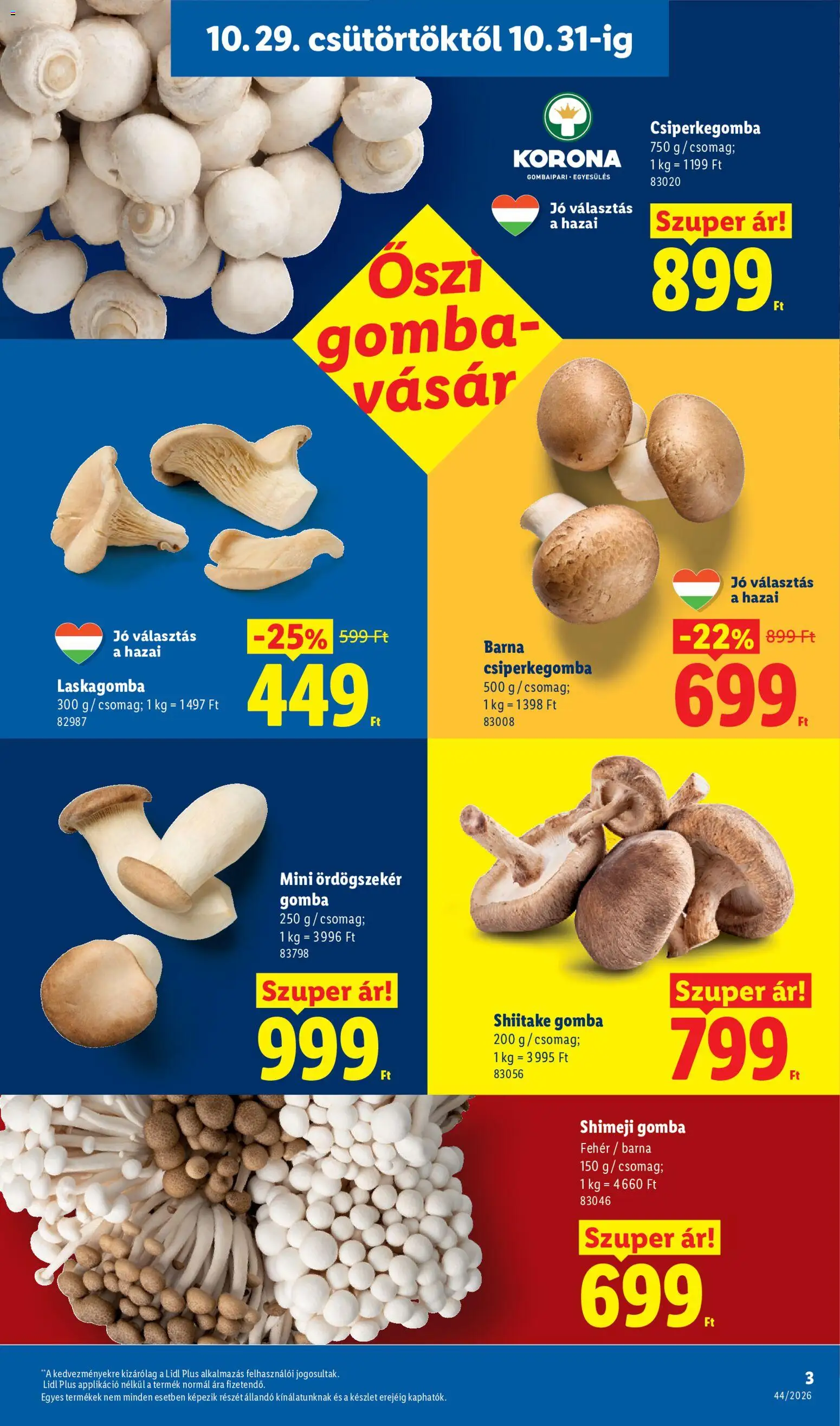 Lidl akciós ujság - amely érvényes a következő dátumtól: 2026.10.29. | Oldal: 3