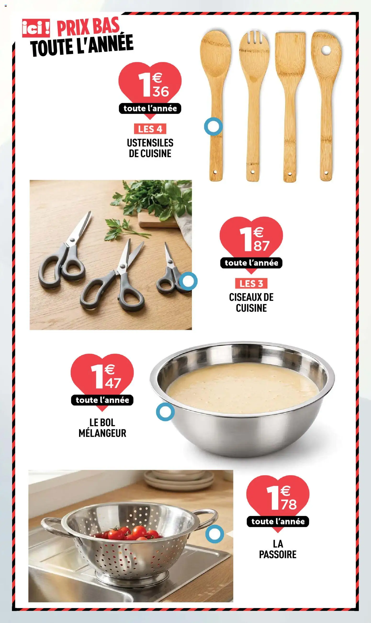 {H1} | Page: 24 | Produits: Passoire, Mélangeur, Bol, Ciseaux