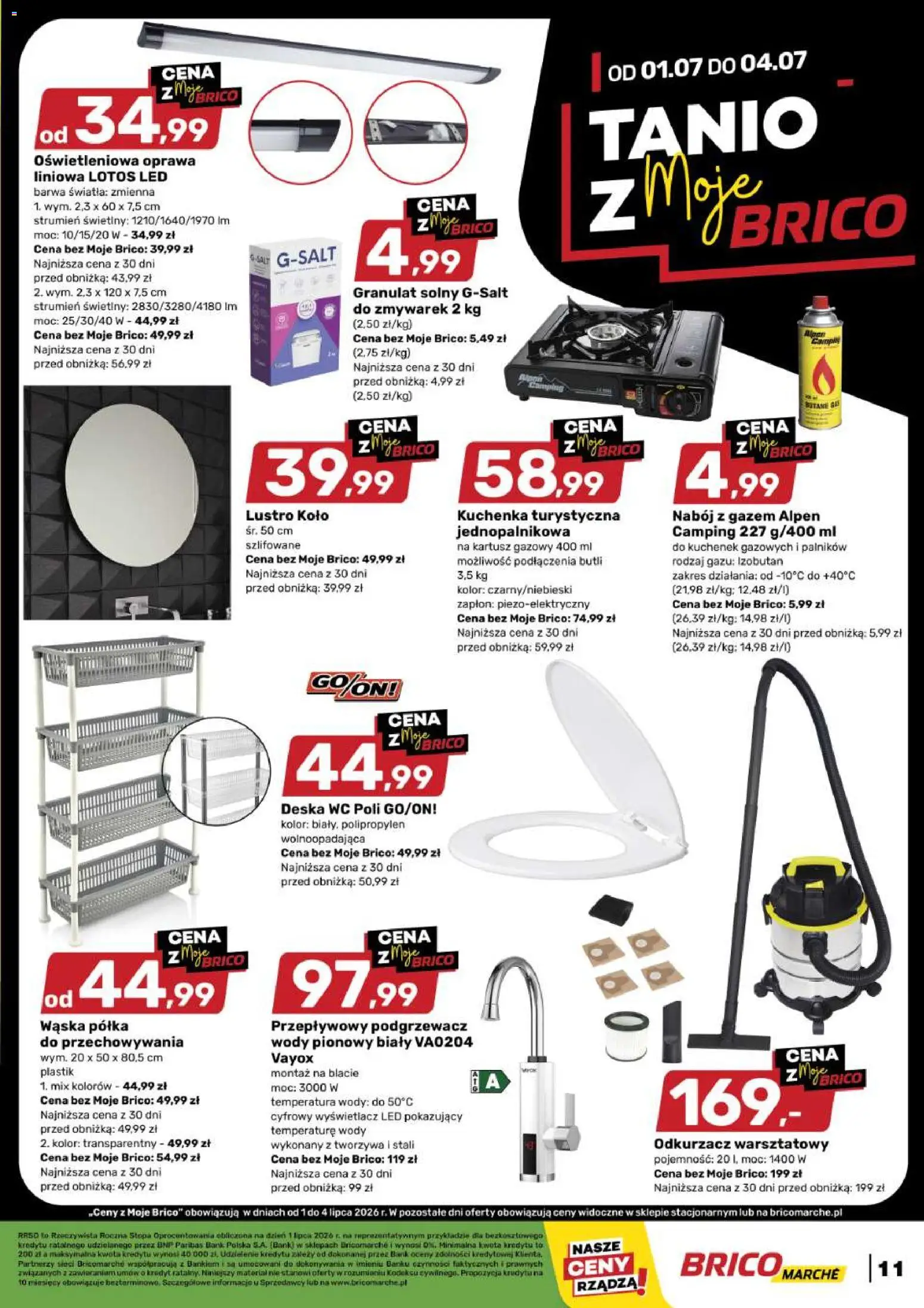 Brico Marché gazetka - Tanio z Moje Brico od 01.07.2026 | Strona: 2 | Produkty: Kuchenka, Odkurzacz, Lustro, Odkurzacz warsztatowy
