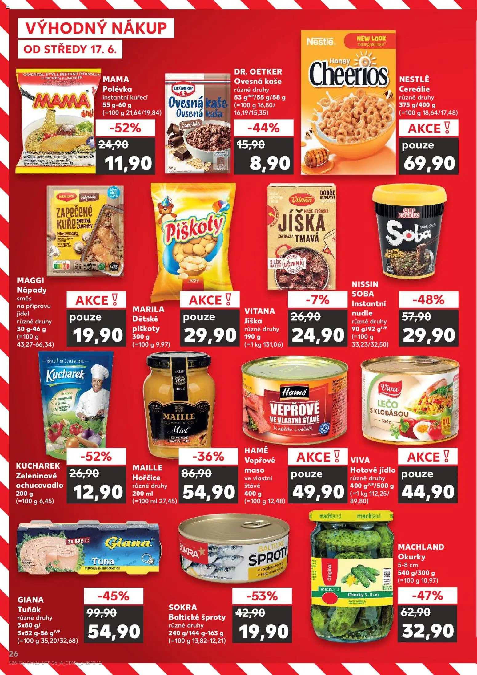 Kaufland leták - Kolín od 17.06.2026 | Strana: 26 | Produkty: Jíška, Maggi, Cereálie, Maso