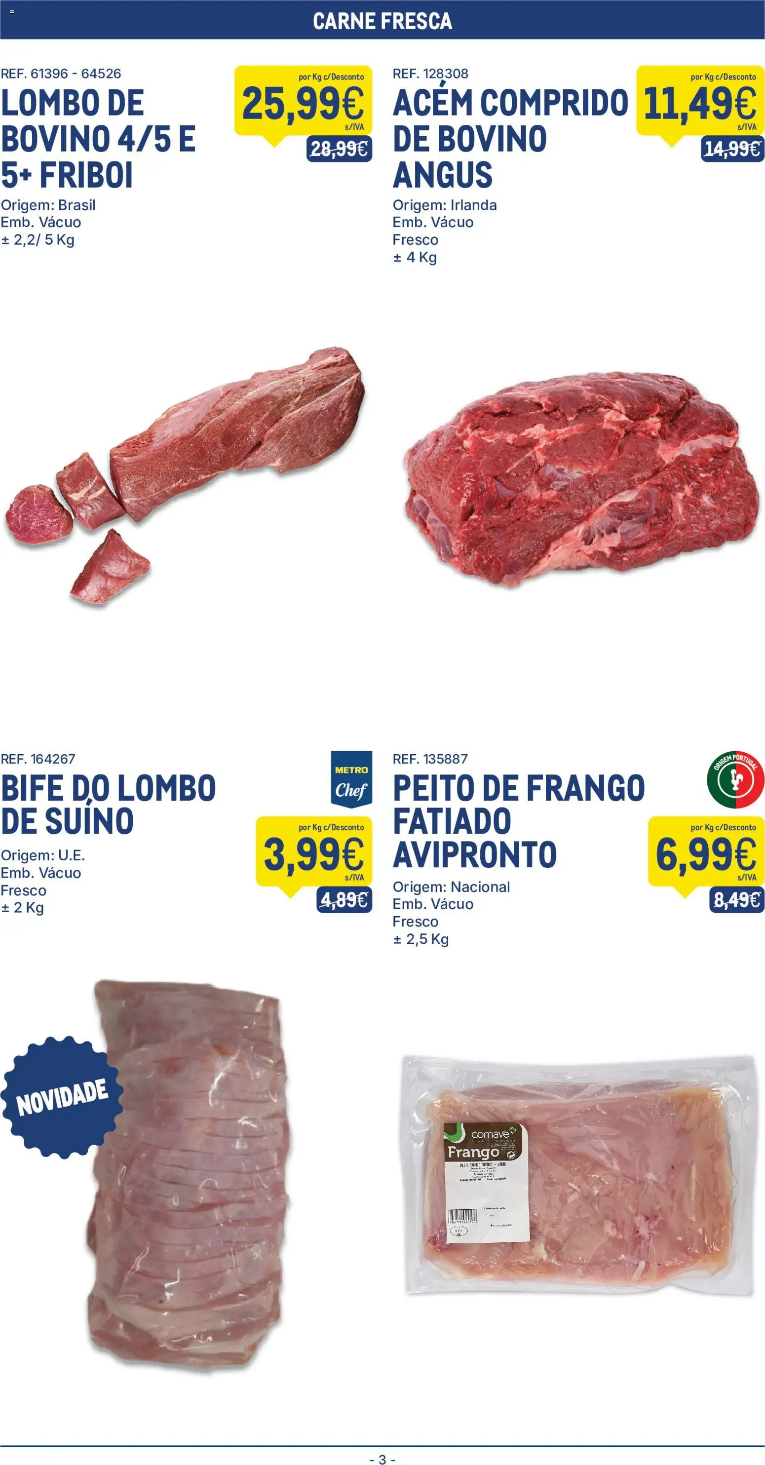 Makro folheto │ válido de 05.05.2026 | Página: 3 | Produtos: Peito de frango, Frango, Lombo, Carne