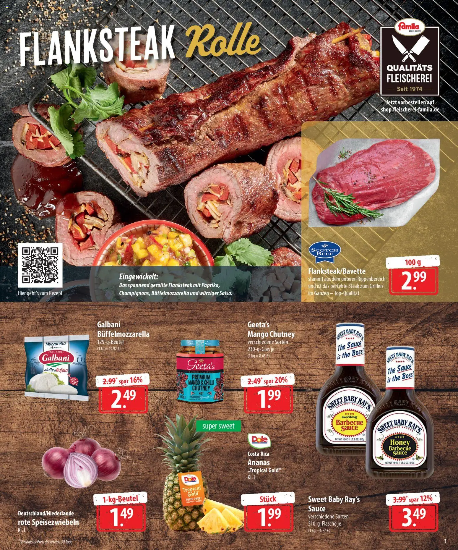 Famila - besser als gut! – gültig ab 04.05.2026 | Seite: 3 | Produkte: Mozzarella, Ananas, Mango, Steak