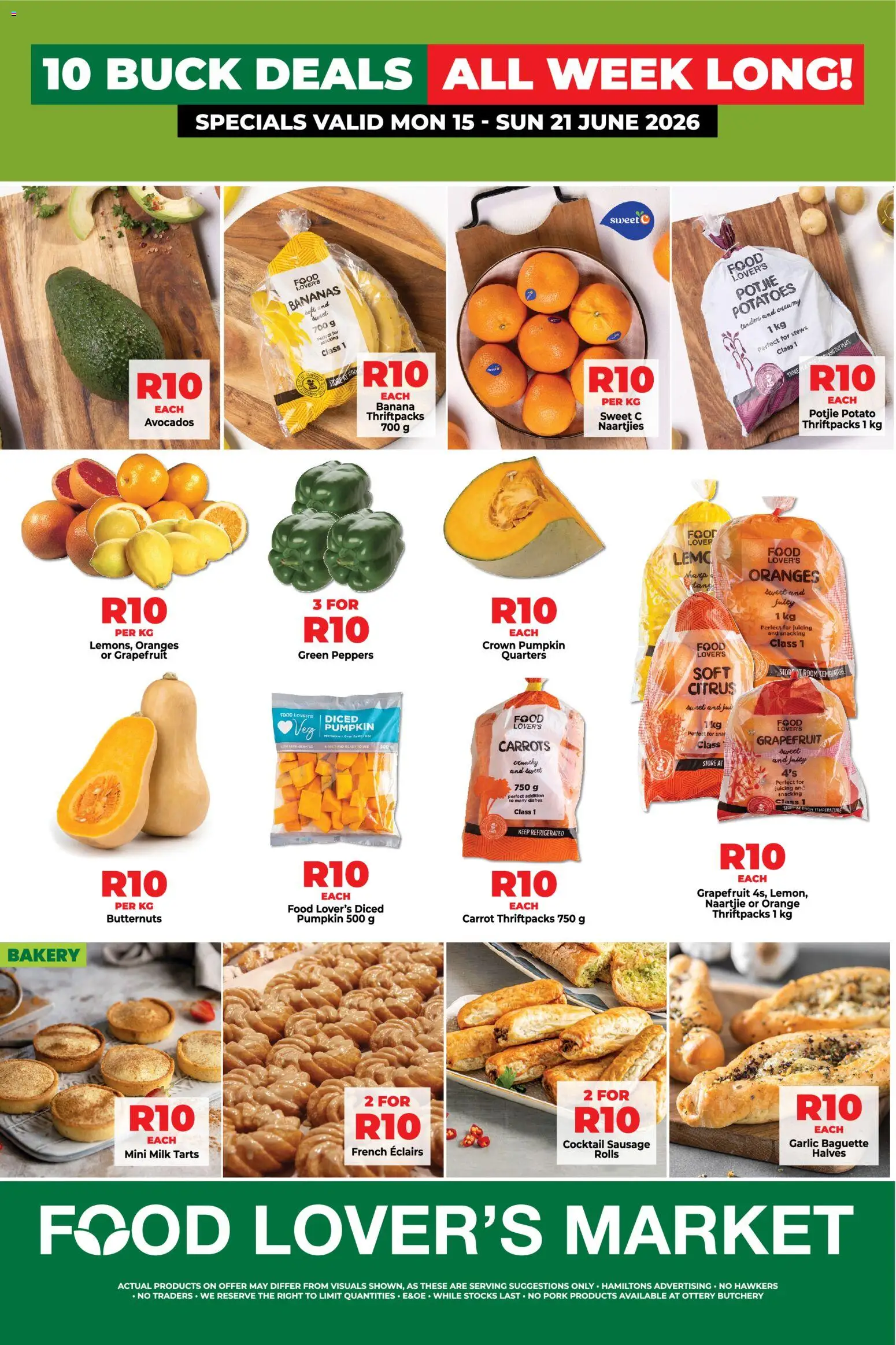 New Food Lover's Market catalogue – valid from 15.06.2026 | Page: 1 | Products: Grapefruit, Potatoes, Pepper, Sausage