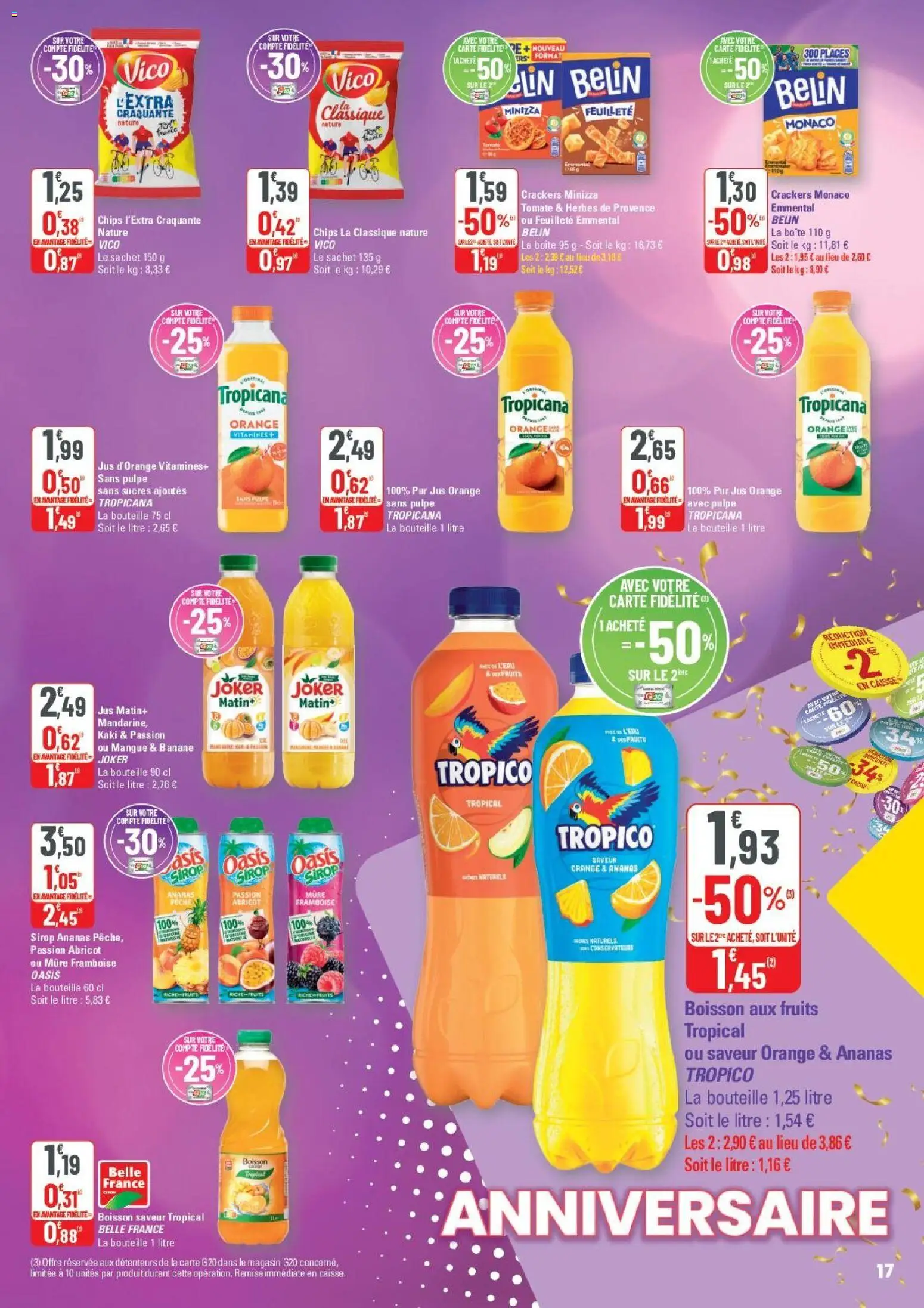 {H1} | Page: 18 | Produits: Abricot, Mangue, Jus d'orange, Ananas
