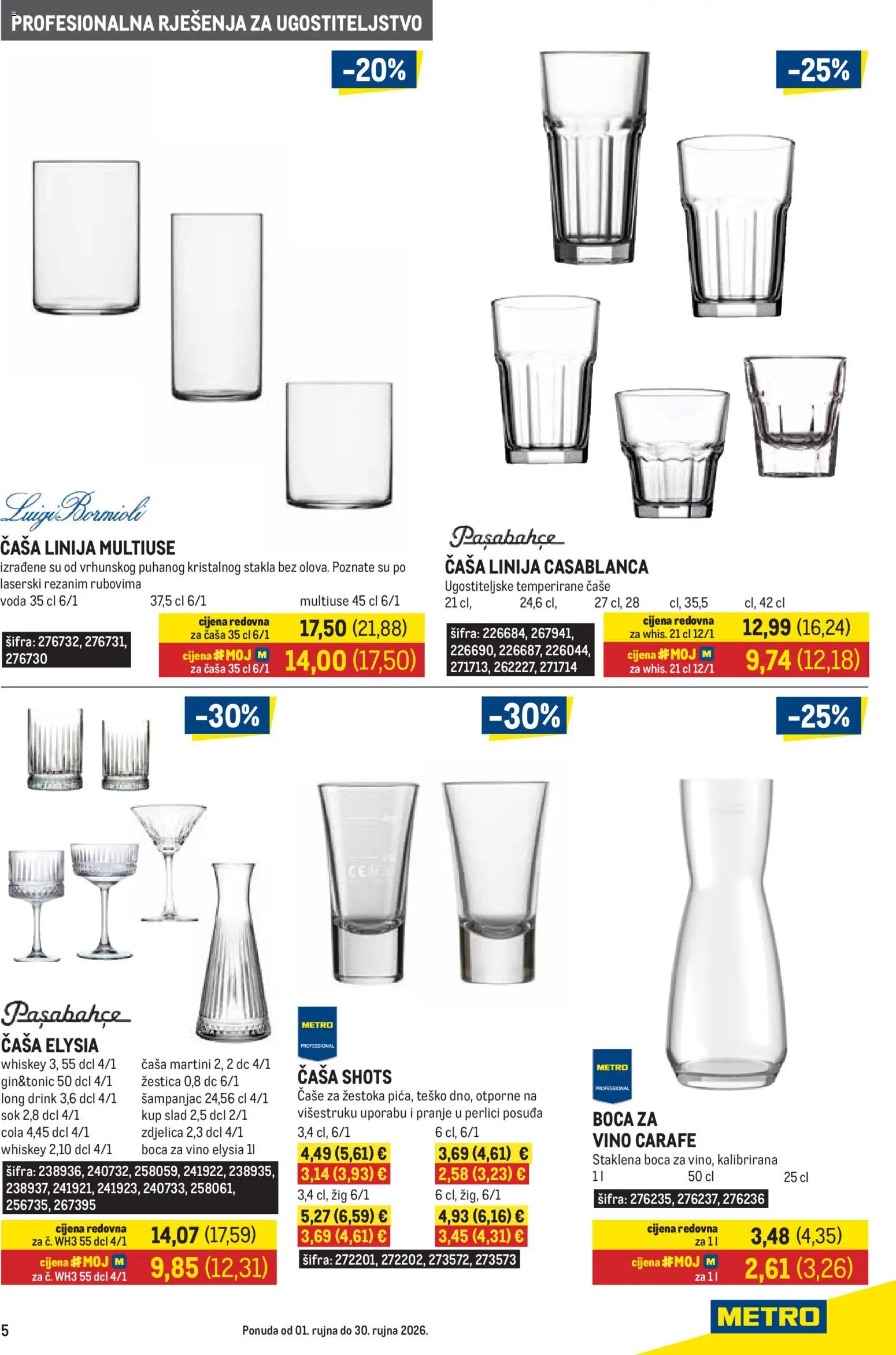 Metro katalog | vrijedi od 01.09.2026 | Stranica: 5 | Proizvodi: Sok, Vino, Voda, Šampanjac