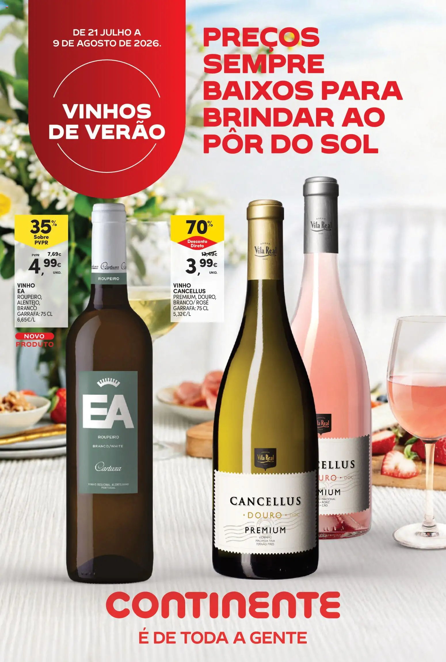 Continente - Vinhos de Verão │ válido de 21/07/2026 | Página: 1 | Produtos: Roupeiro, Vinho
