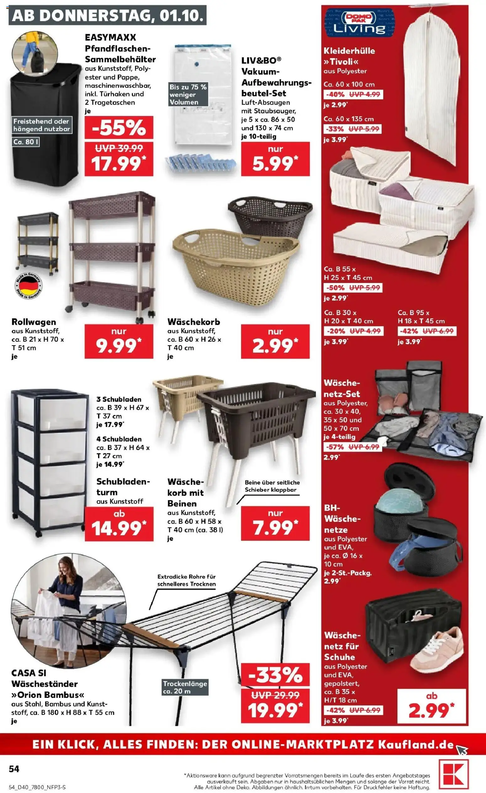 Prospekt Kaufland ab 28.09.2026 » Angebote Online zum Blättern | Seite: 64 | Produkte: Korb, Waschestander