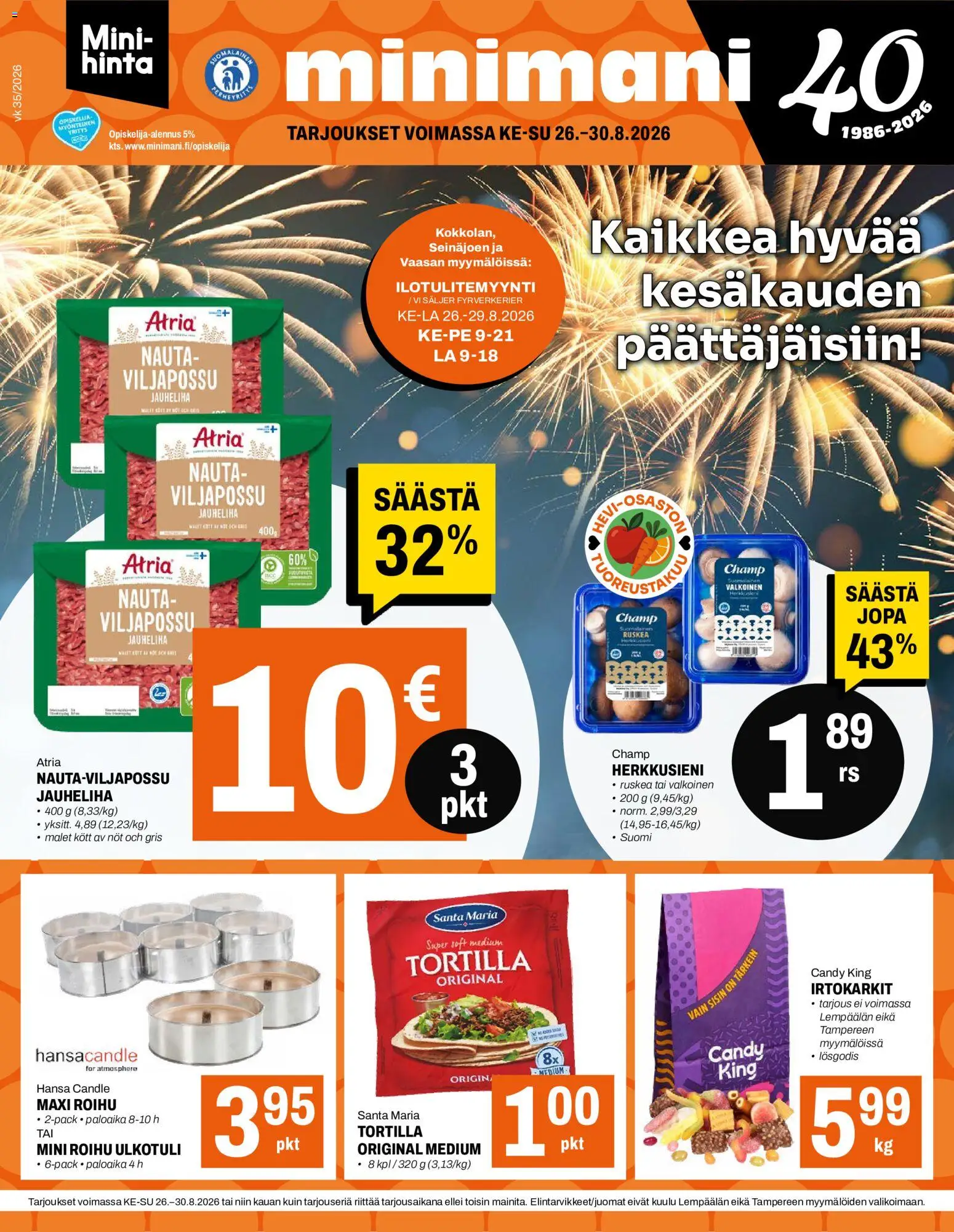 Minimani tarjoukset – voimassa 26/08/2026 alkaen | Sivu: 1