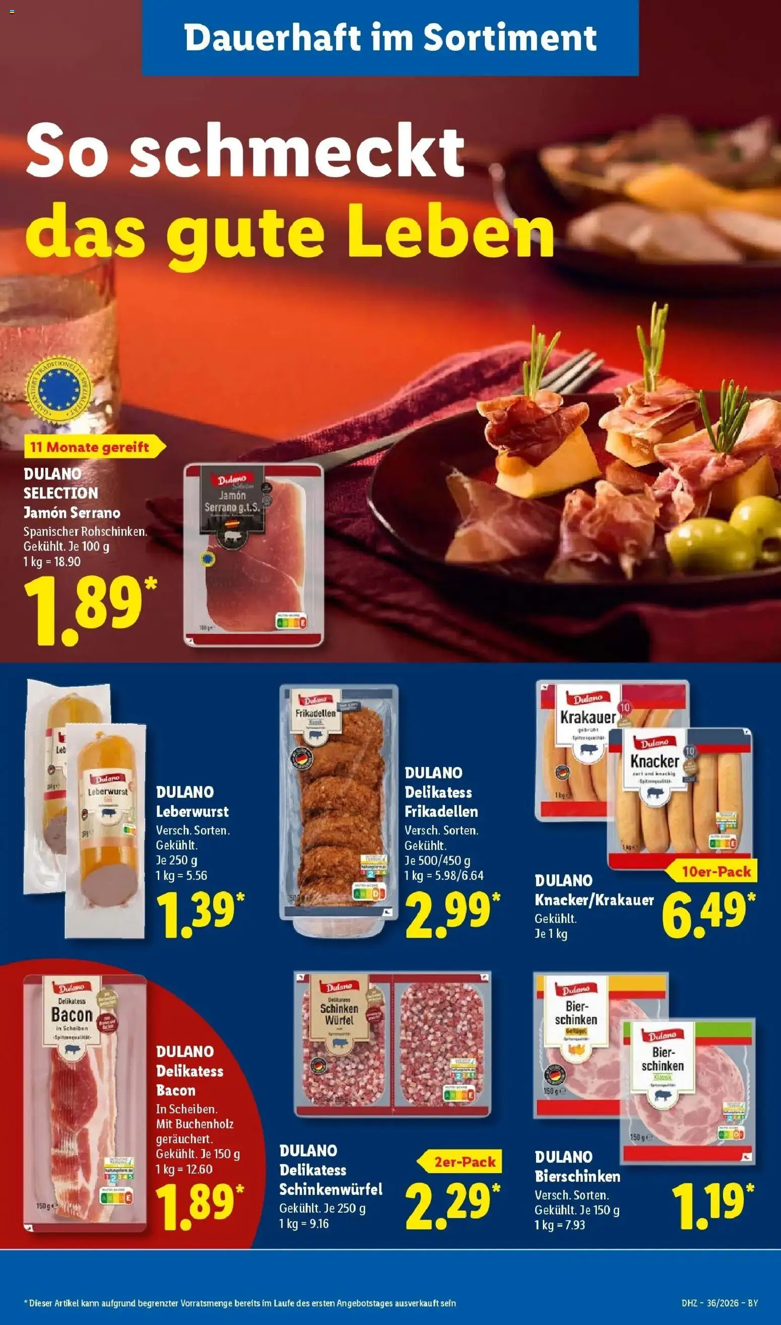 Lidl Prospekt Hof-innenstadt (ab 31.08.2026) zum Blättern » Angebote | Seite: 21 | Produkte: Bier, Schinken